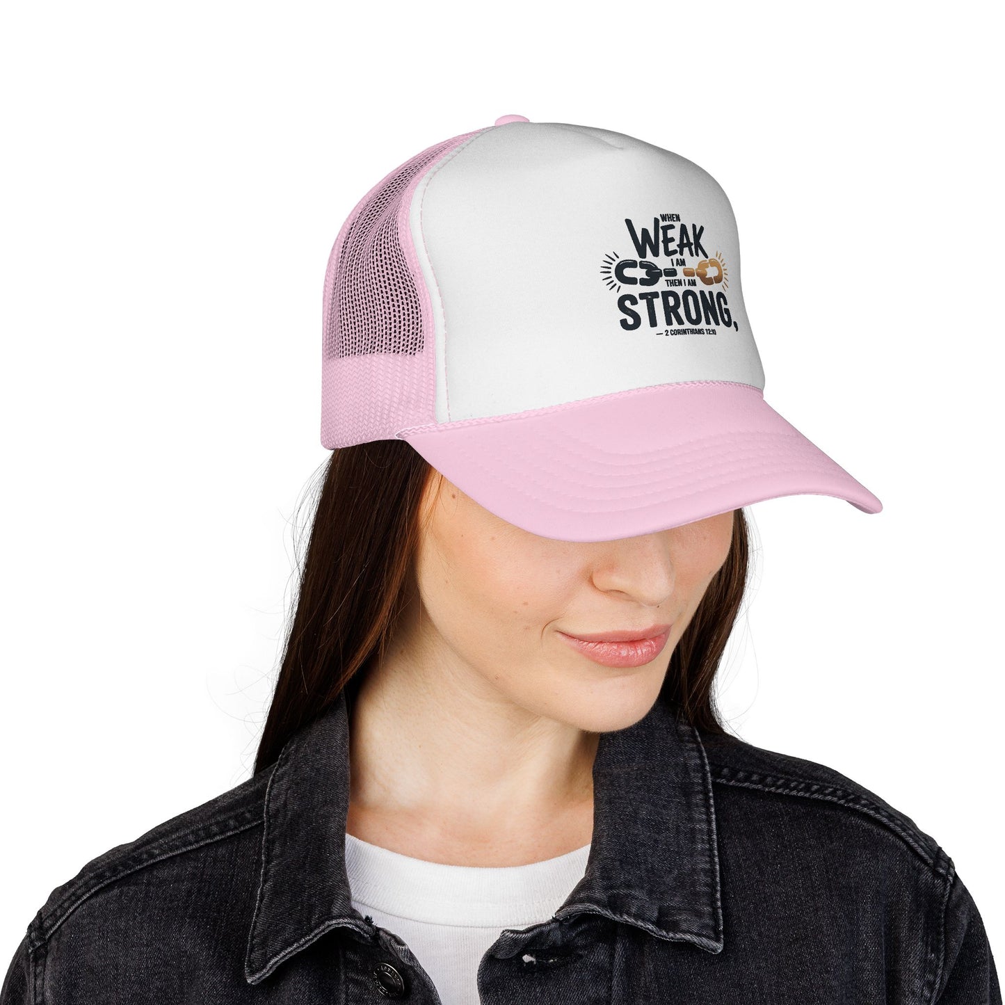 Empowering Trucker Cap - 'From Weak to Strong' Statement Hat