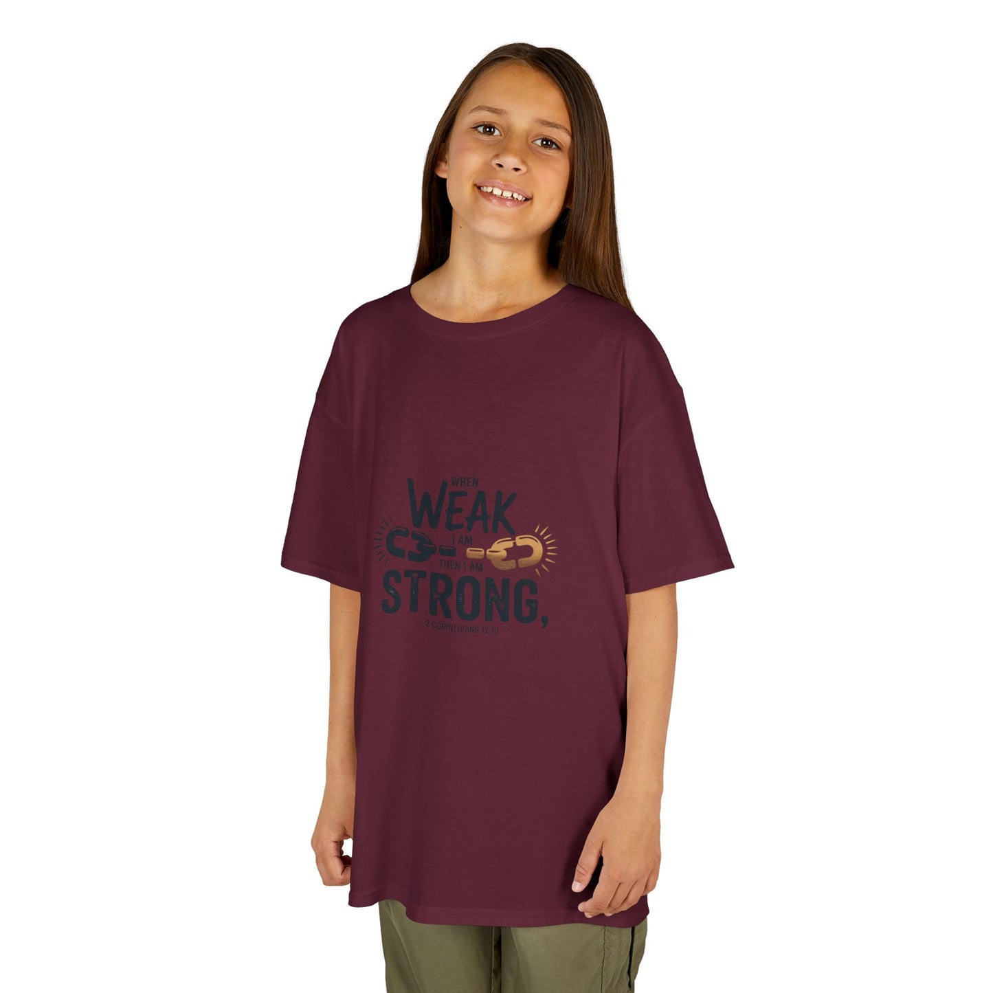 Kids Inspirational Tee - "From Weak to Strong"