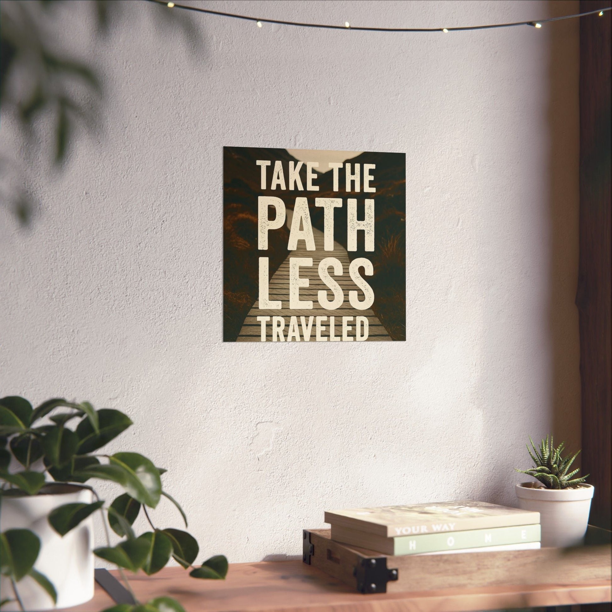 Adventure - Inspiring Matte Vertical Posters - 'Take the Path Less Traveled' - Peak Inspiration