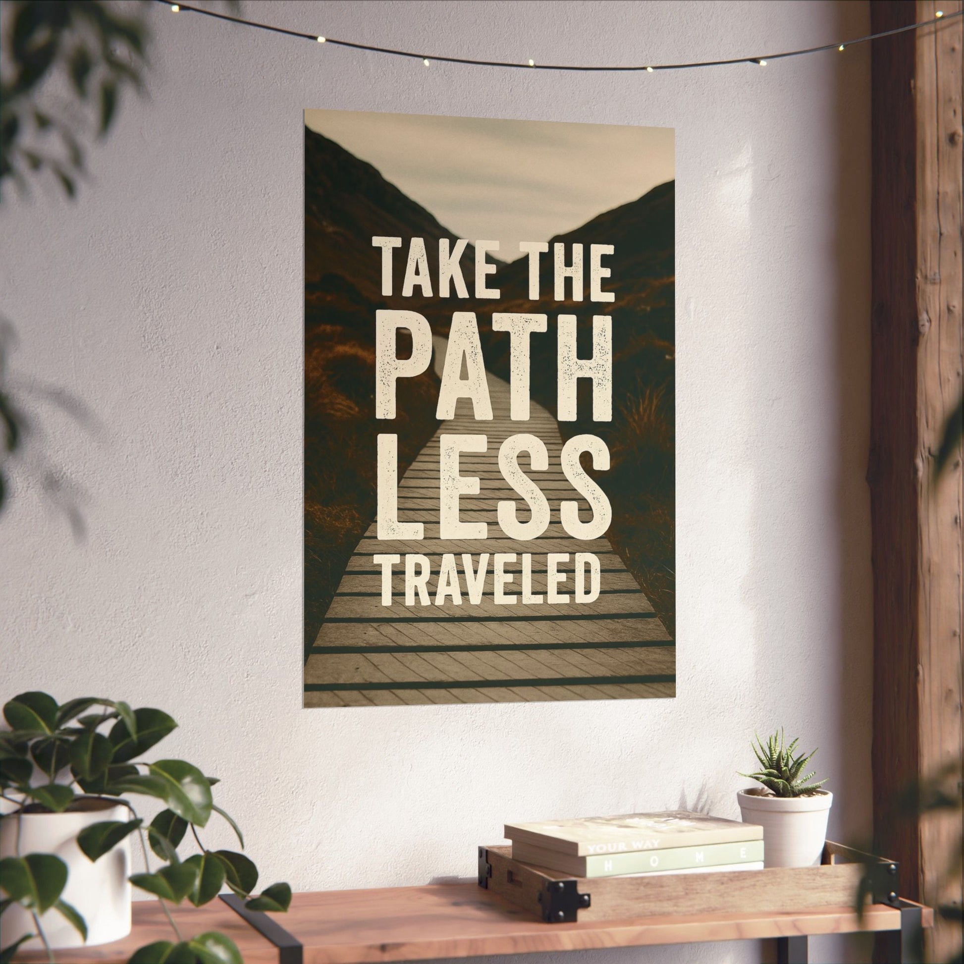 Adventure - Inspiring Matte Vertical Posters - 'Take the Path Less Traveled' - Peak Inspiration