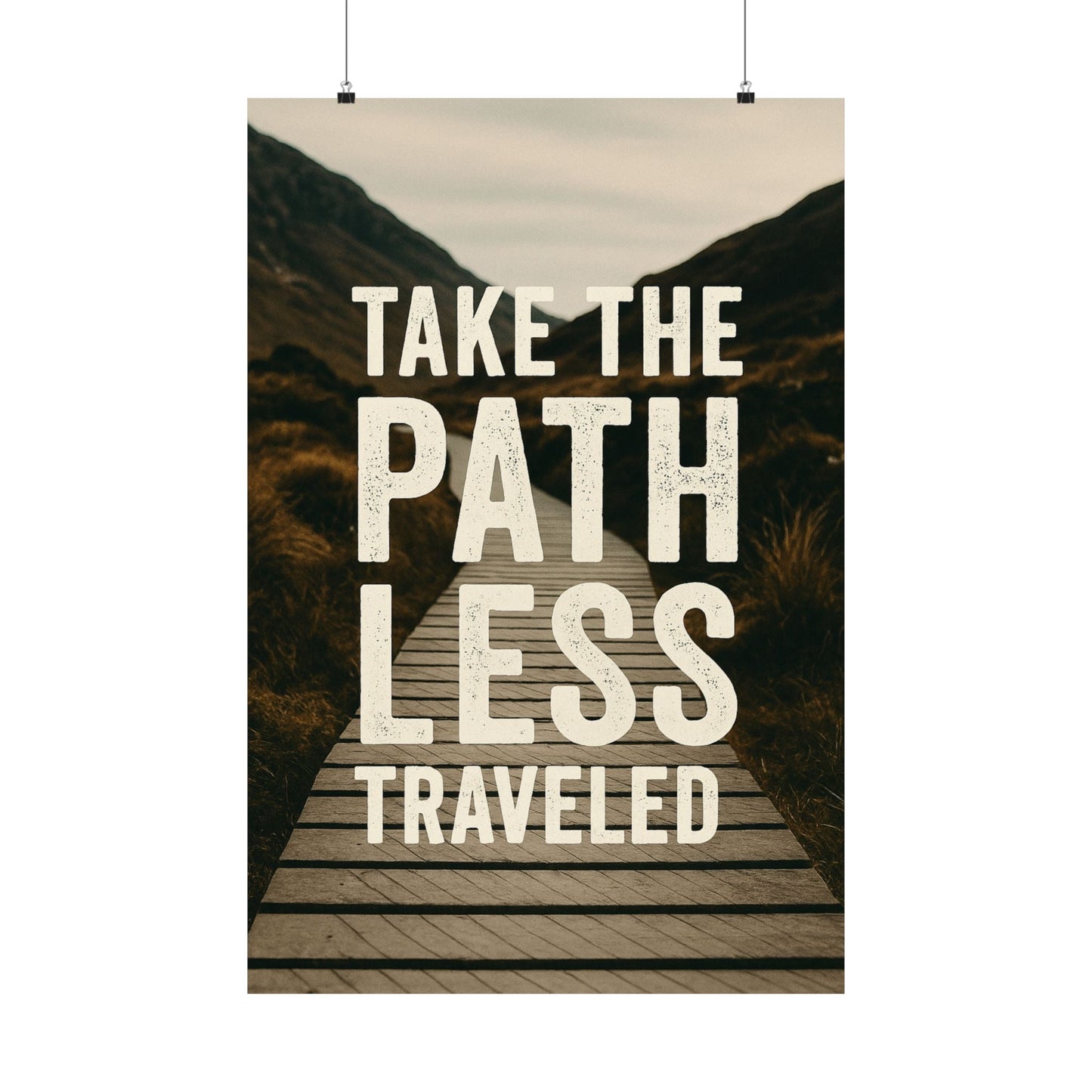 Adventure - Inspiring Matte Vertical Posters - 'Take the Path Less Traveled' - Peak Inspiration