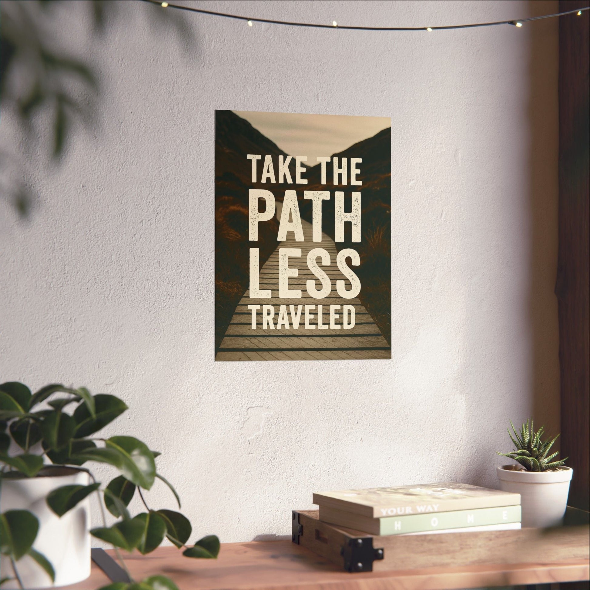 Adventure - Inspiring Matte Vertical Posters - 'Take the Path Less Traveled' - Peak Inspiration