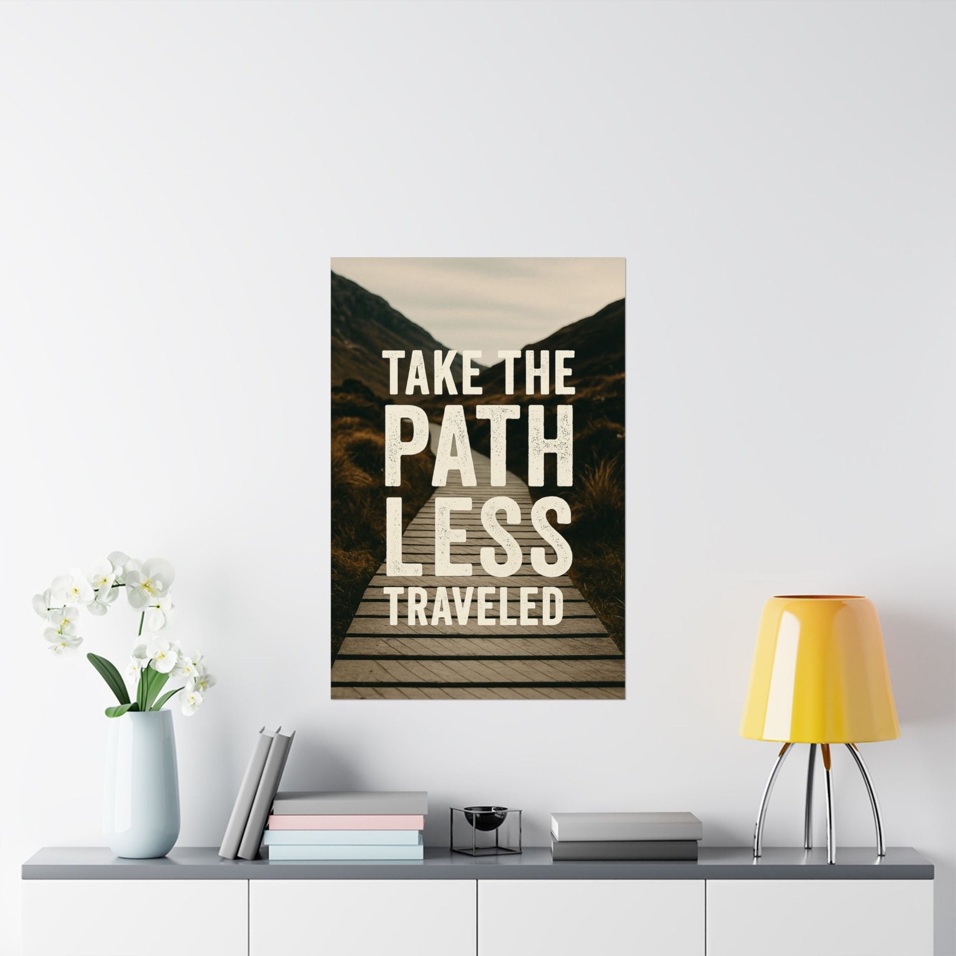 Adventure - Inspiring Matte Vertical Posters - 'Take the Path Less Traveled' - Peak Inspiration
