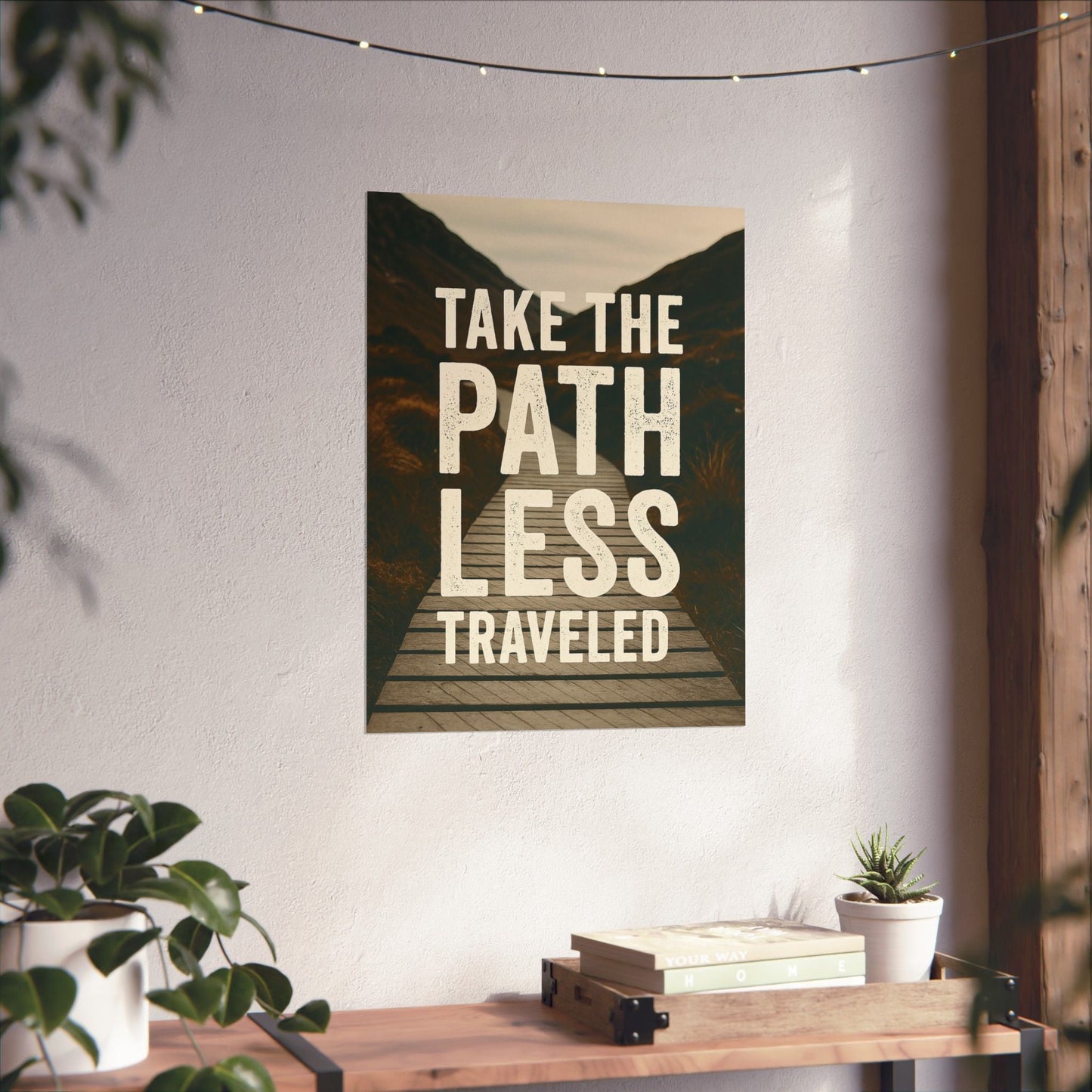 Adventure - Inspiring Matte Vertical Posters - 'Take the Path Less Traveled' - Peak Inspiration