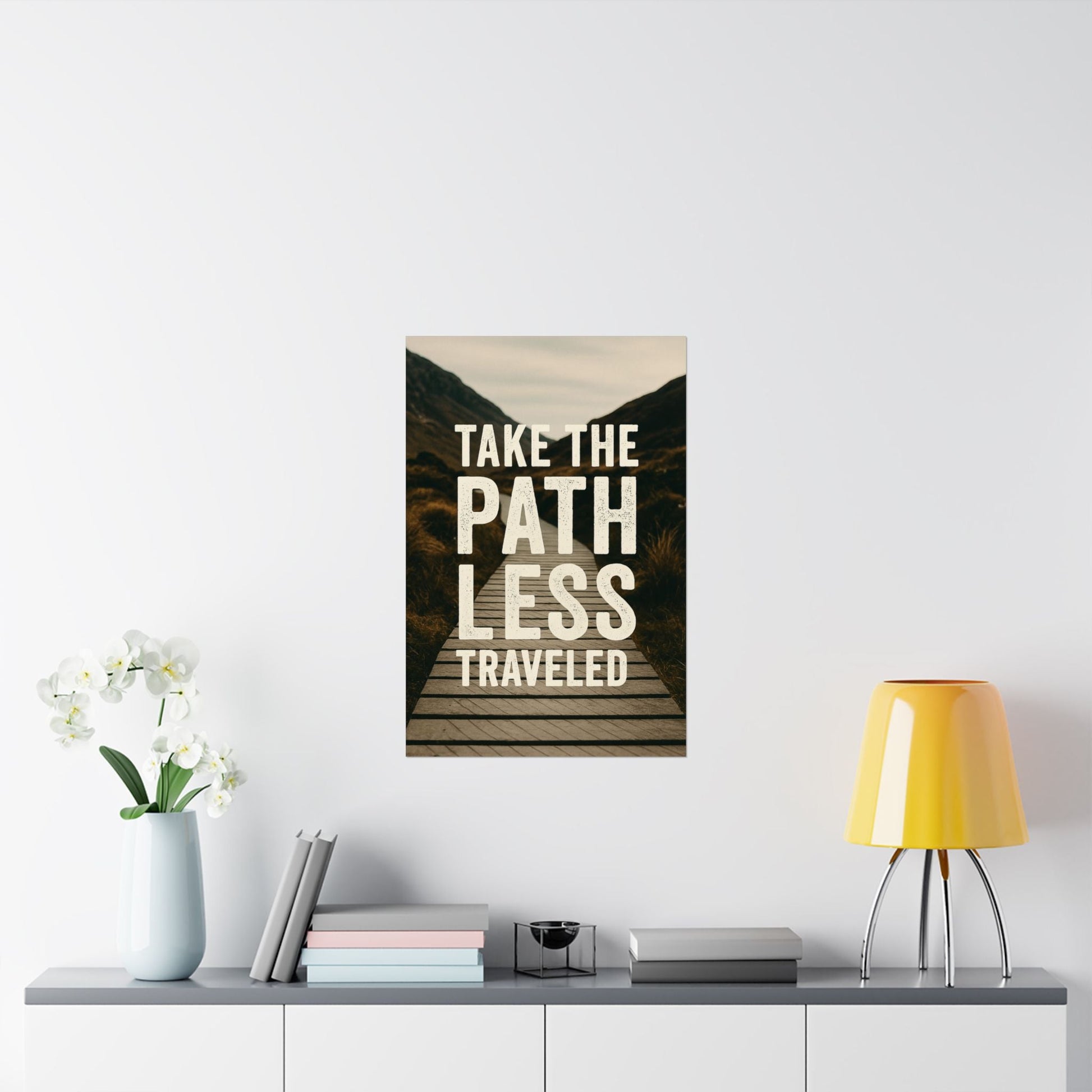 Adventure - Inspiring Matte Vertical Posters - 'Take the Path Less Traveled' - Peak Inspiration