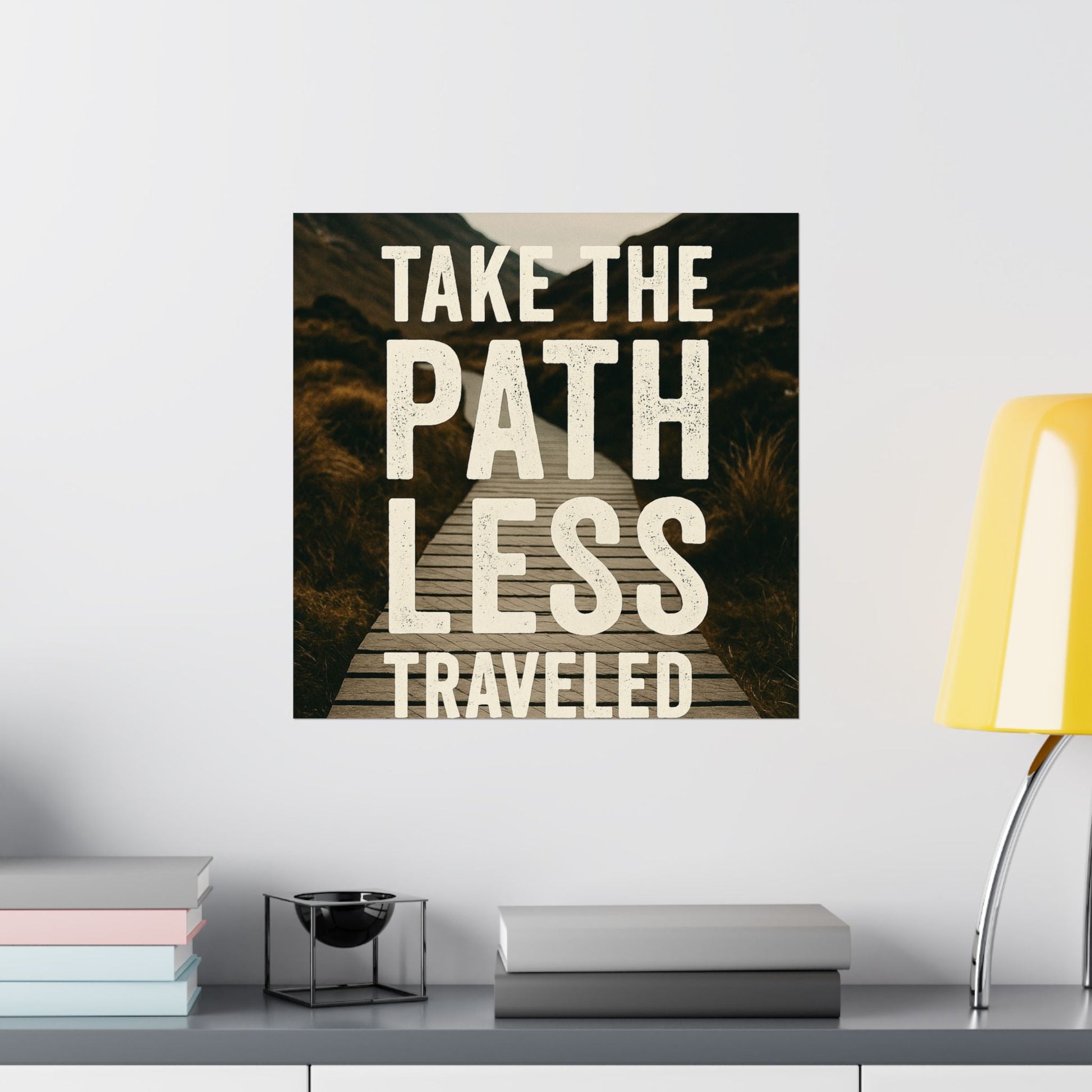 Adventure - Inspiring Matte Vertical Posters - 'Take the Path Less Traveled' - Peak Inspiration