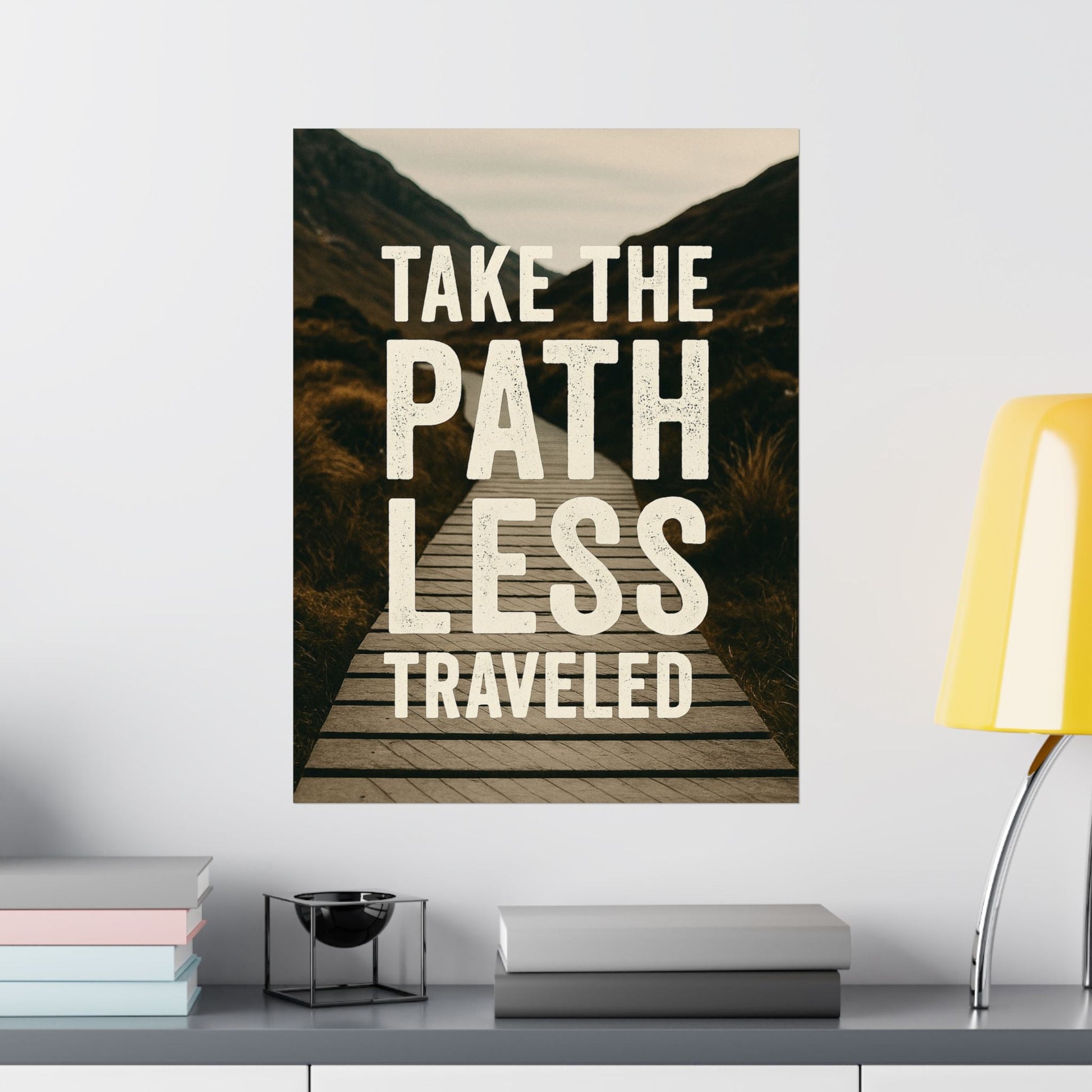 Adventure - Inspiring Matte Vertical Posters - 'Take the Path Less Traveled' - Peak Inspiration