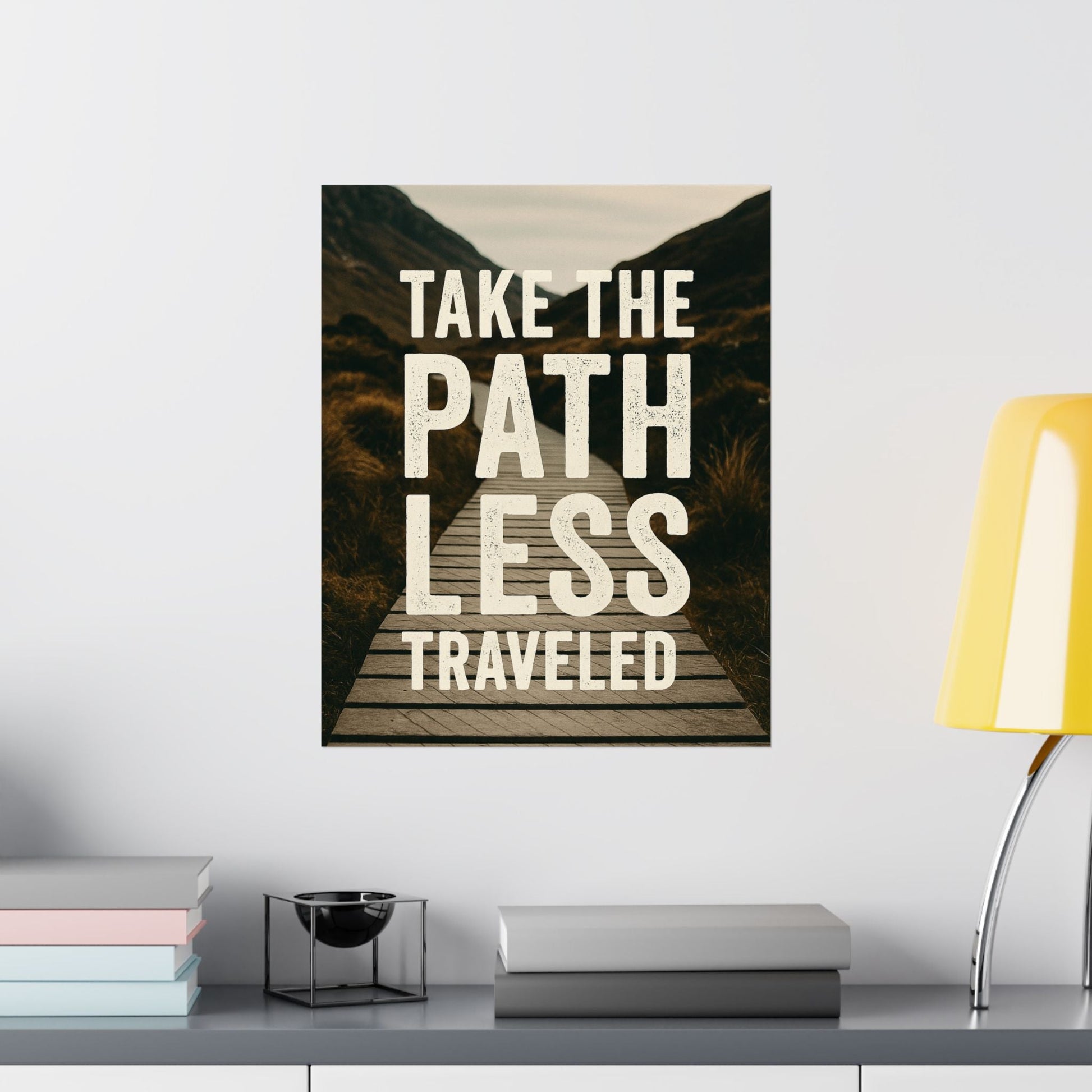 Adventure - Inspiring Matte Vertical Posters - 'Take the Path Less Traveled' - Peak Inspiration