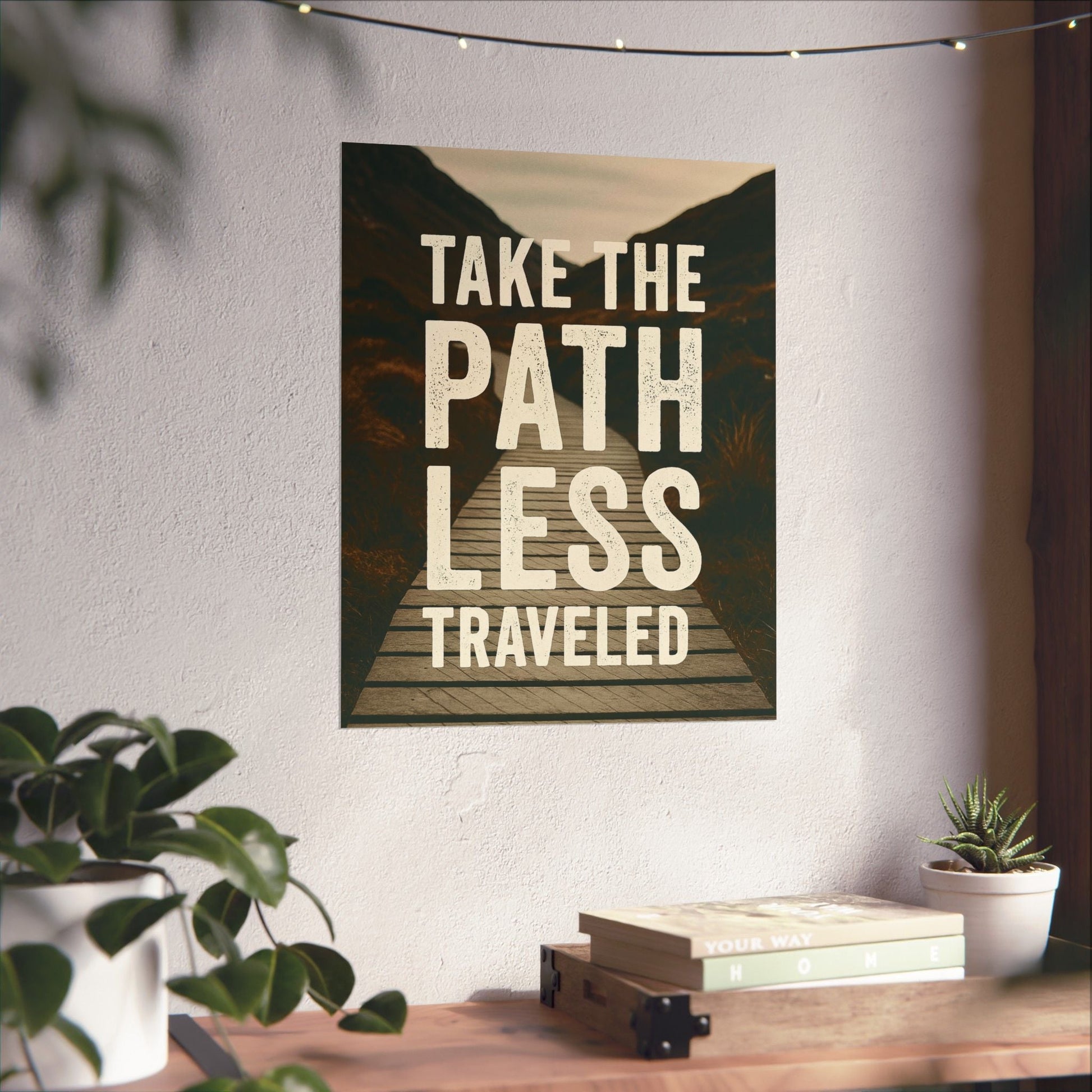 Adventure - Inspiring Matte Vertical Posters - 'Take the Path Less Traveled' - Peak Inspiration
