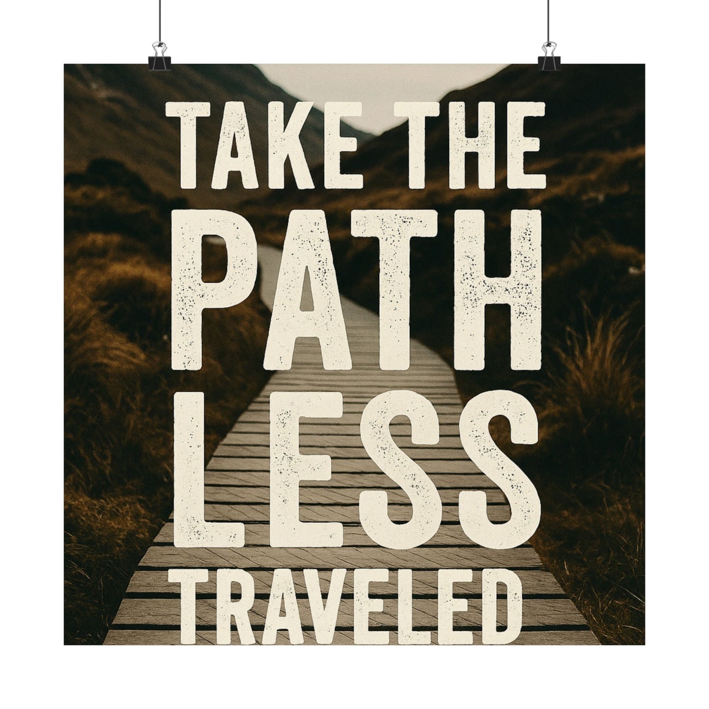 Adventure - Inspiring Matte Vertical Posters - 'Take the Path Less Traveled' - Peak Inspiration