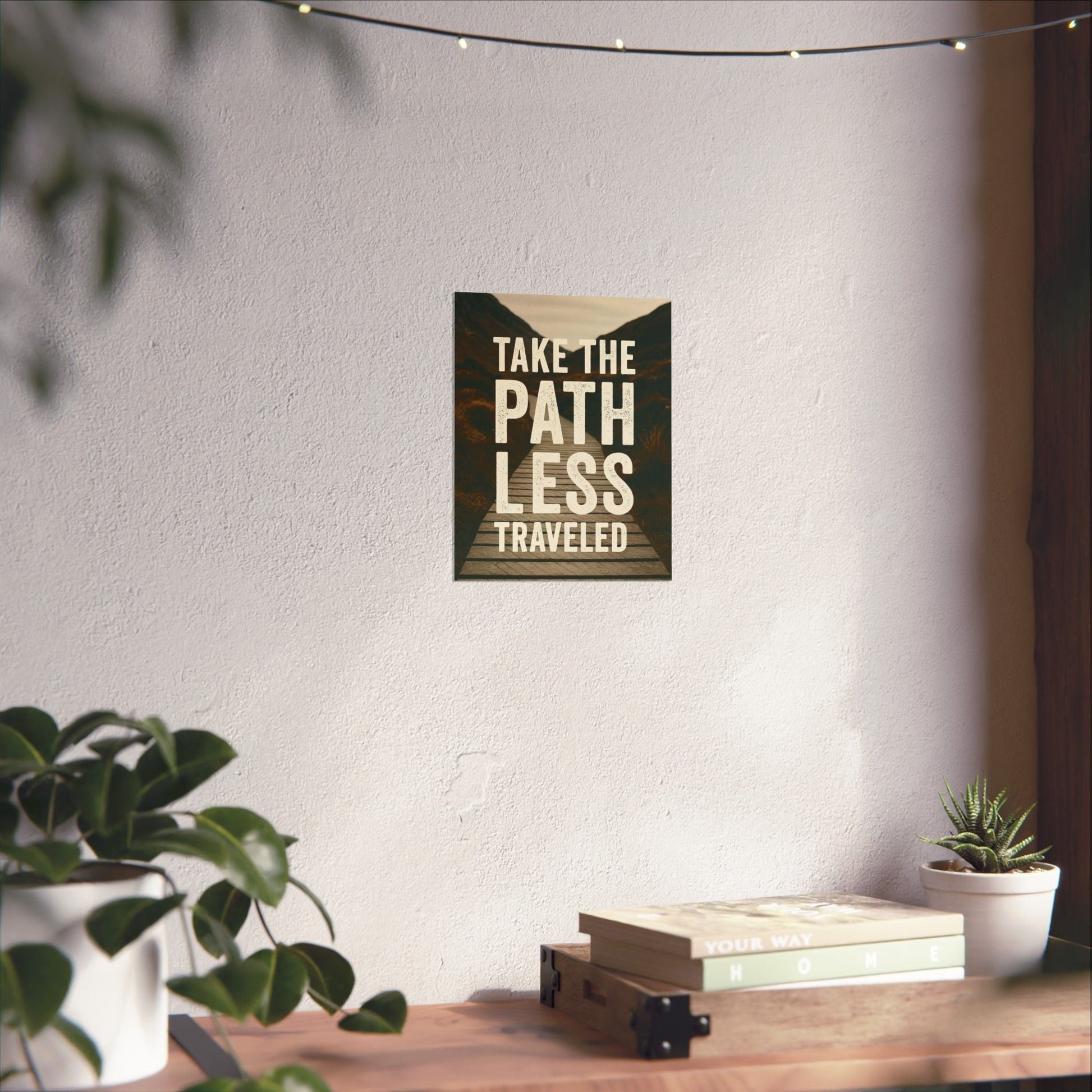 Adventure - Inspiring Matte Vertical Posters - 'Take the Path Less Traveled' - Peak Inspiration