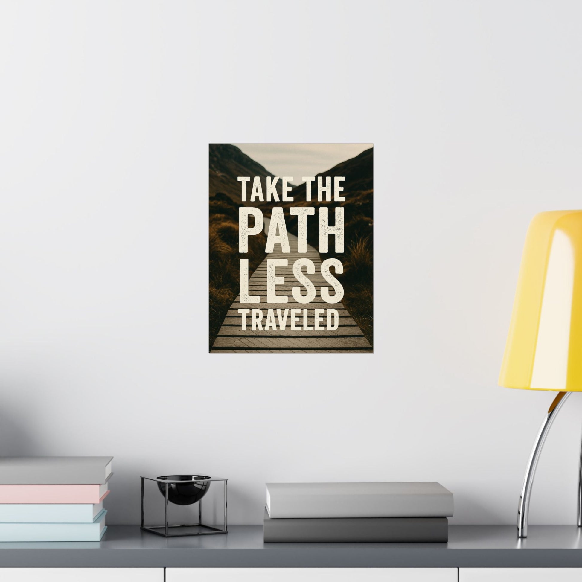 Adventure - Inspiring Matte Vertical Posters - 'Take the Path Less Traveled' - Peak Inspiration
