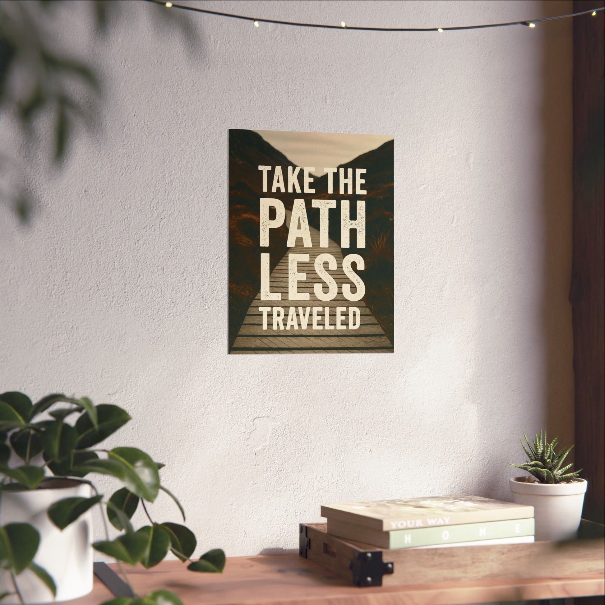 Adventure - Inspiring Matte Vertical Posters - 'Take the Path Less Traveled' - Peak Inspiration