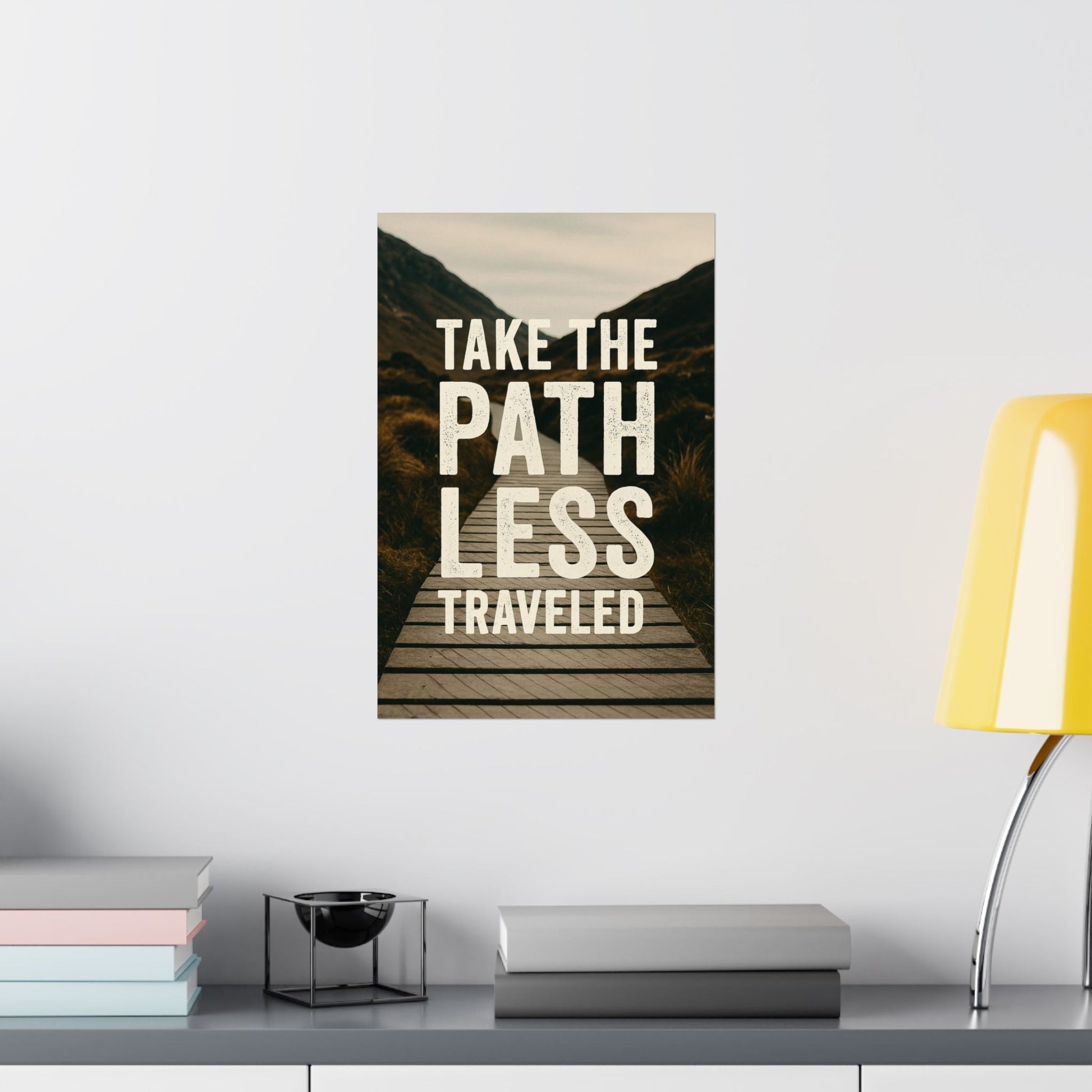 Adventure - Inspiring Matte Vertical Posters - 'Take the Path Less Traveled' - Peak Inspiration