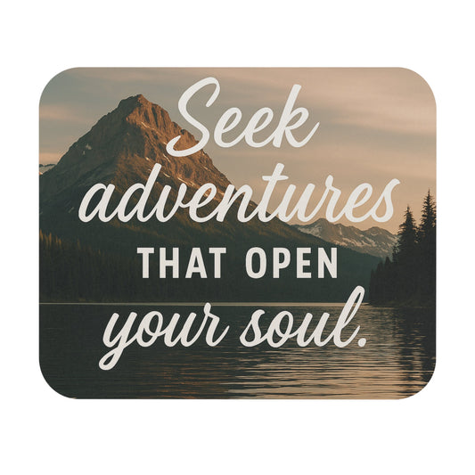 Adventure - Inspiring Mouse Pad with Motivational Quote - Peak Inspiration
