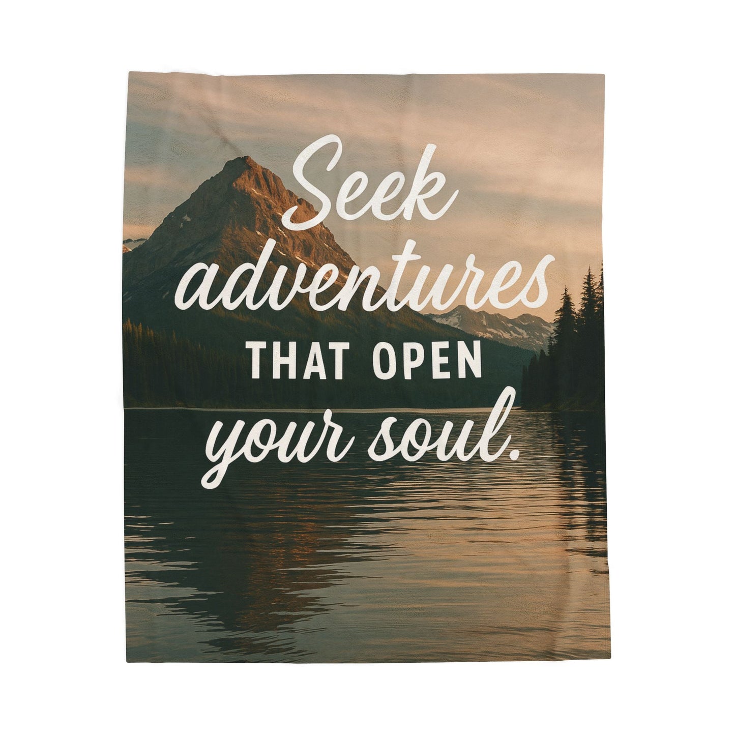 Adventure - Inspiring Velveteen Plush Blanket - Cozy Home Decor - Peak Inspiration