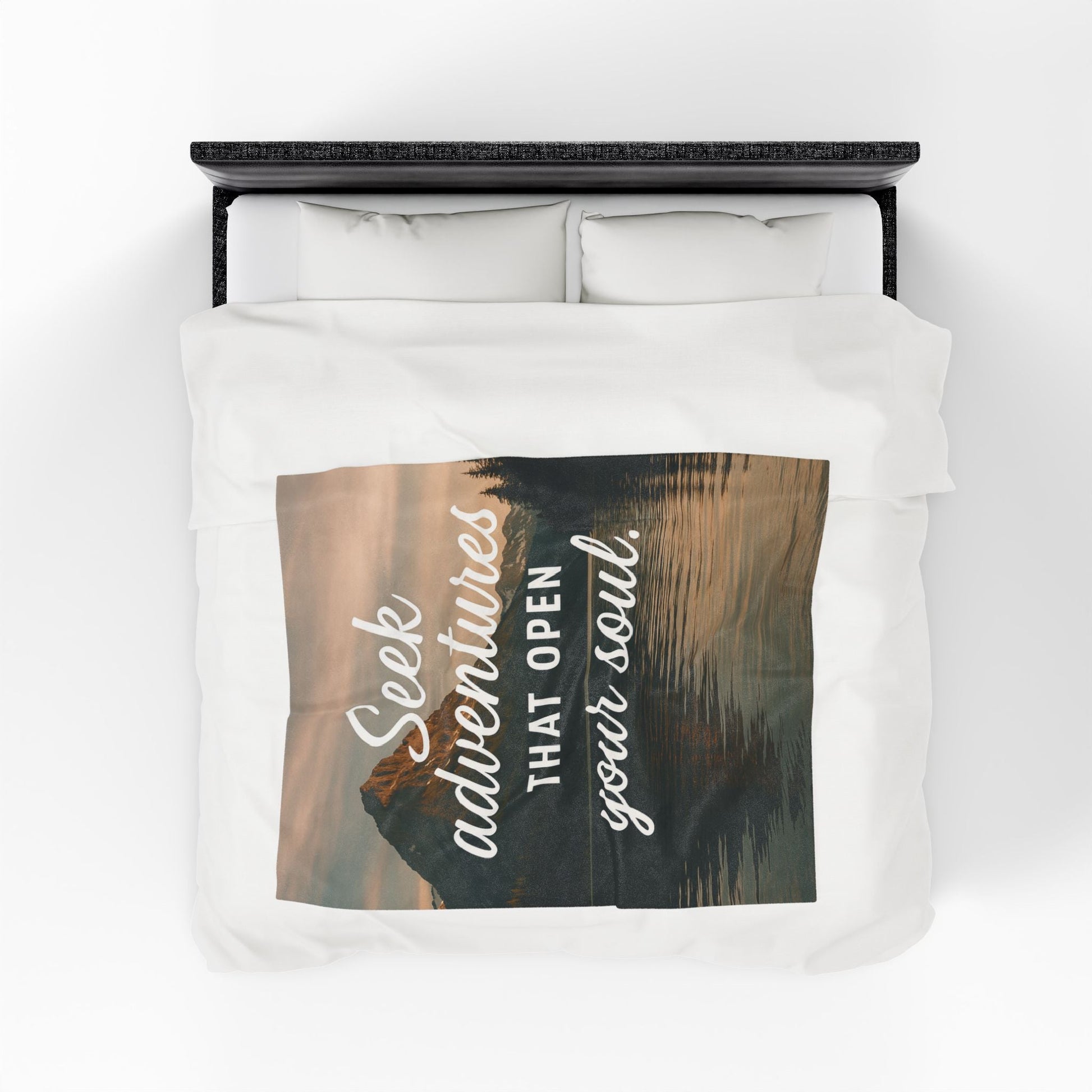 Adventure - Inspiring Velveteen Plush Blanket - Cozy Home Decor - Peak Inspiration