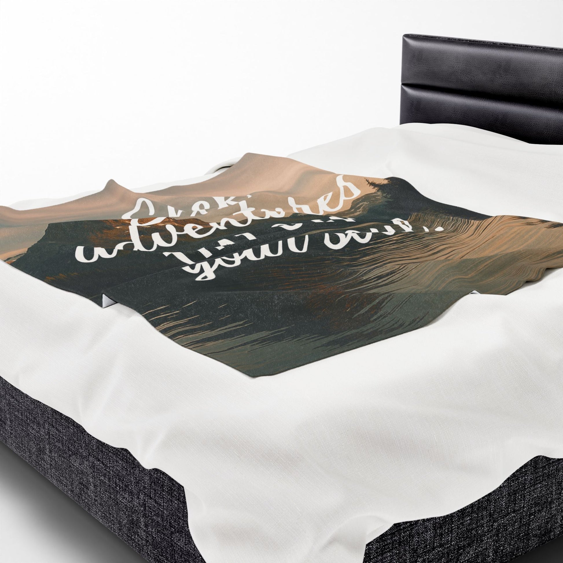Adventure - Inspiring Velveteen Plush Blanket - Cozy Home Decor - Peak Inspiration