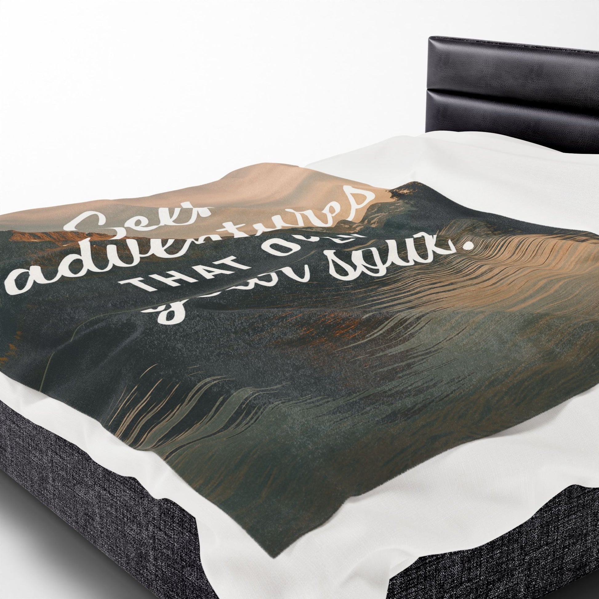 Adventure - Inspiring Velveteen Plush Blanket - Cozy Home Decor - Peak Inspiration