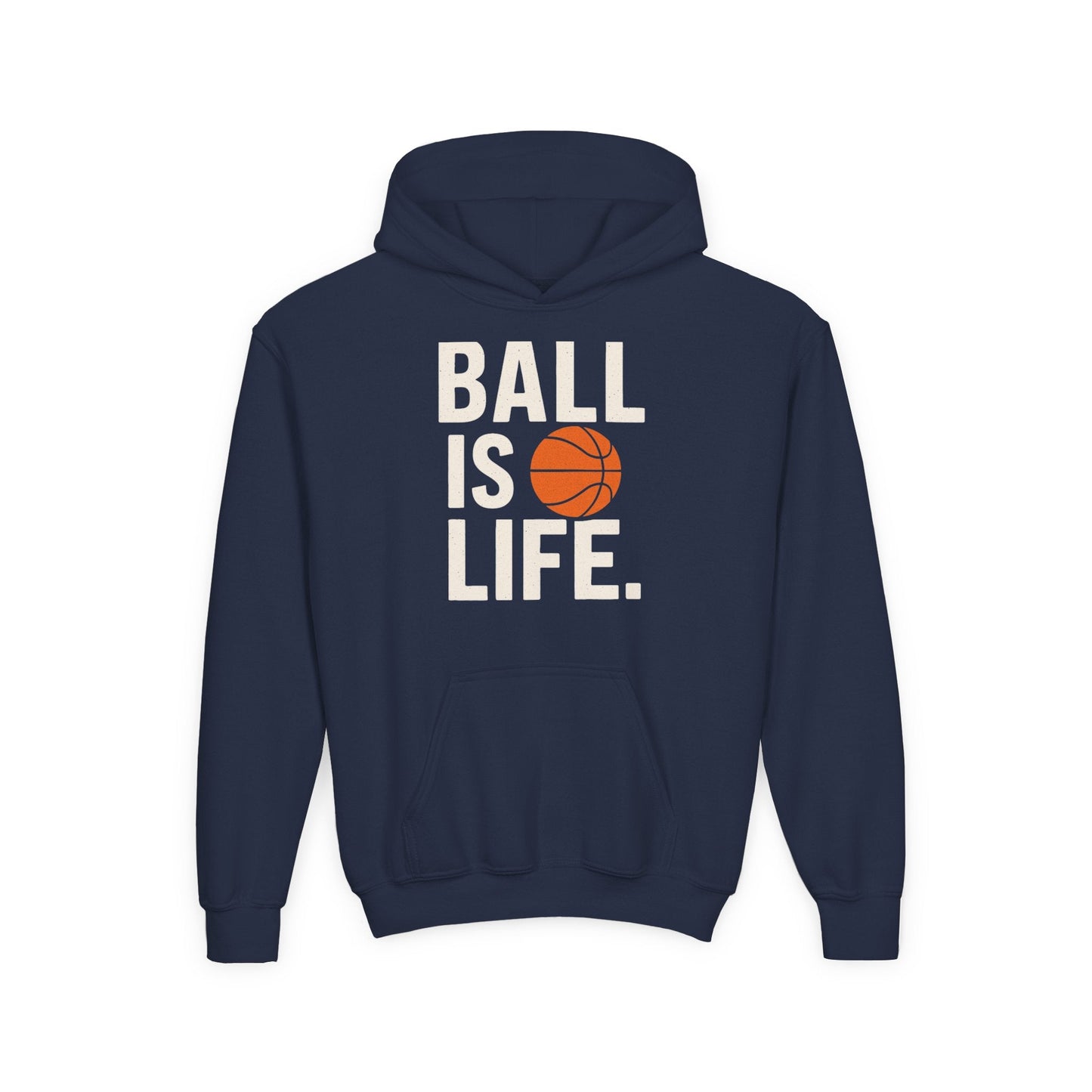 Basketball Youth Hoodie - "Ball Is Life" - Peak Inspiration
