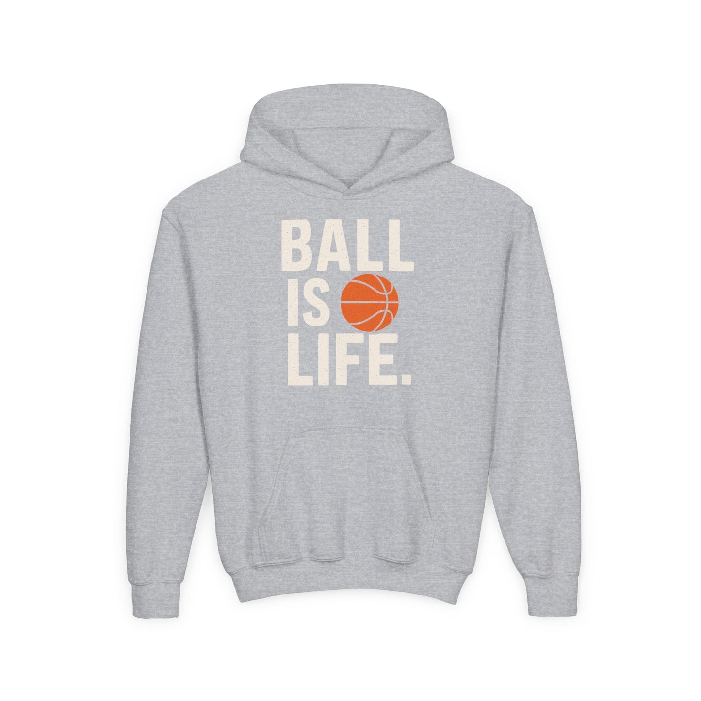 Basketball Youth Hoodie - "Ball Is Life" - Peak Inspiration