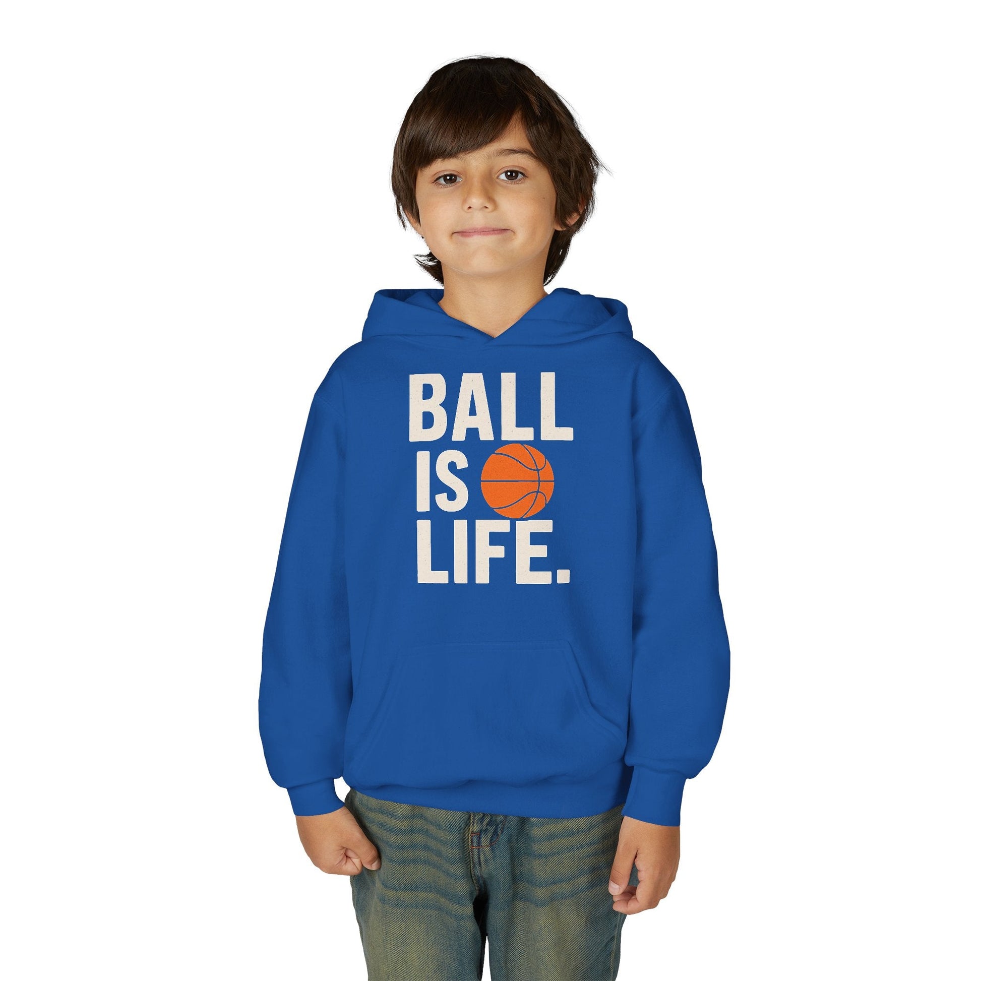 Basketball Youth Hoodie - "Ball Is Life" - Peak Inspiration