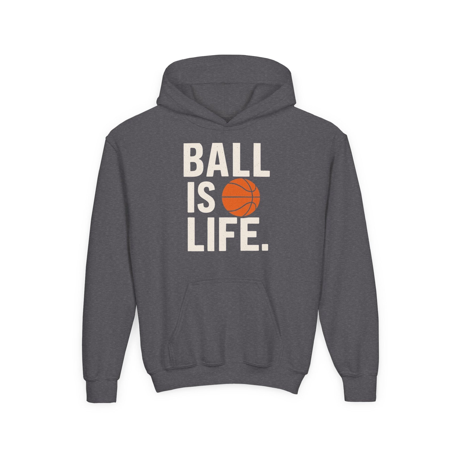 Basketball Youth Hoodie - "Ball Is Life" - Peak Inspiration