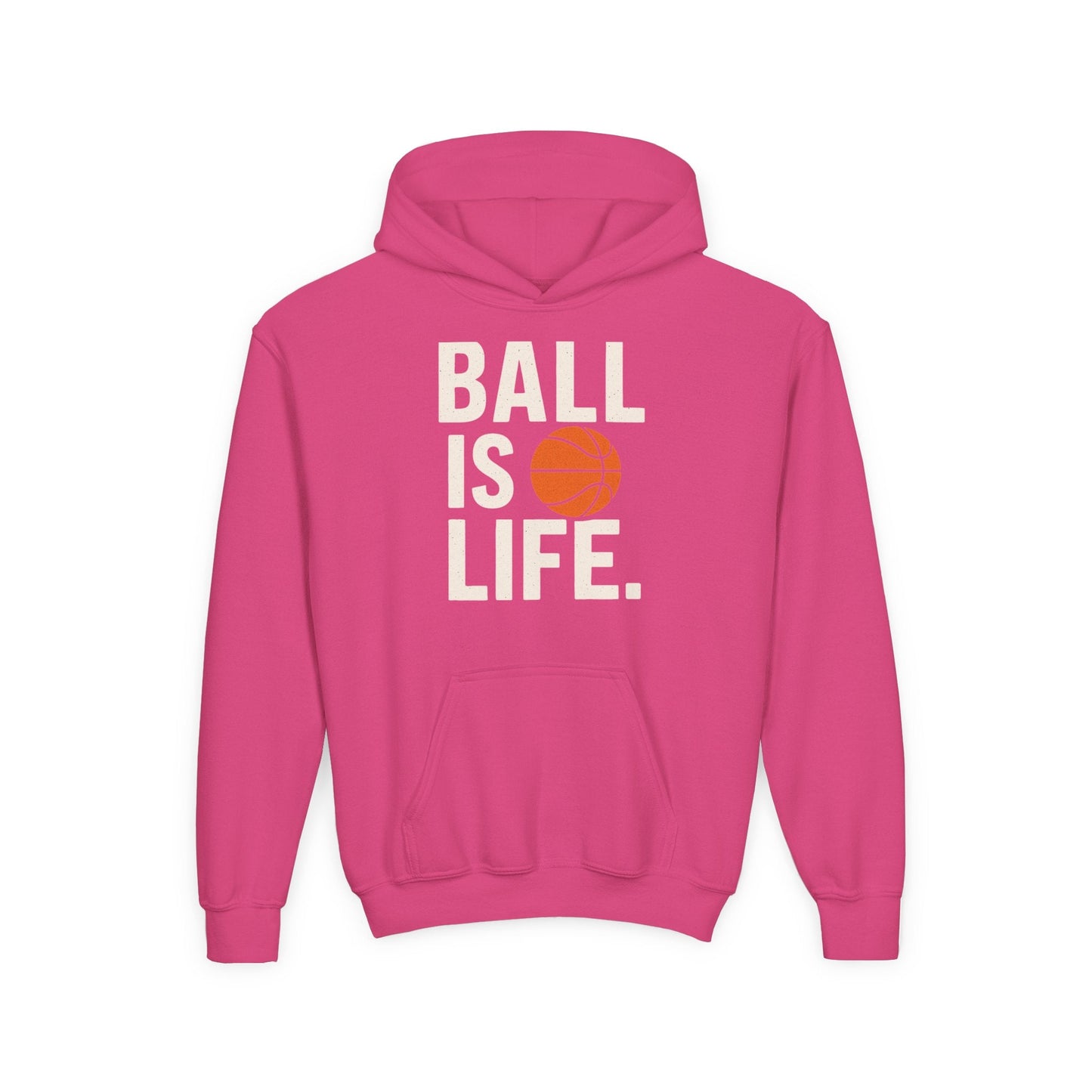 Basketball Youth Hoodie - "Ball Is Life" - Peak Inspiration
