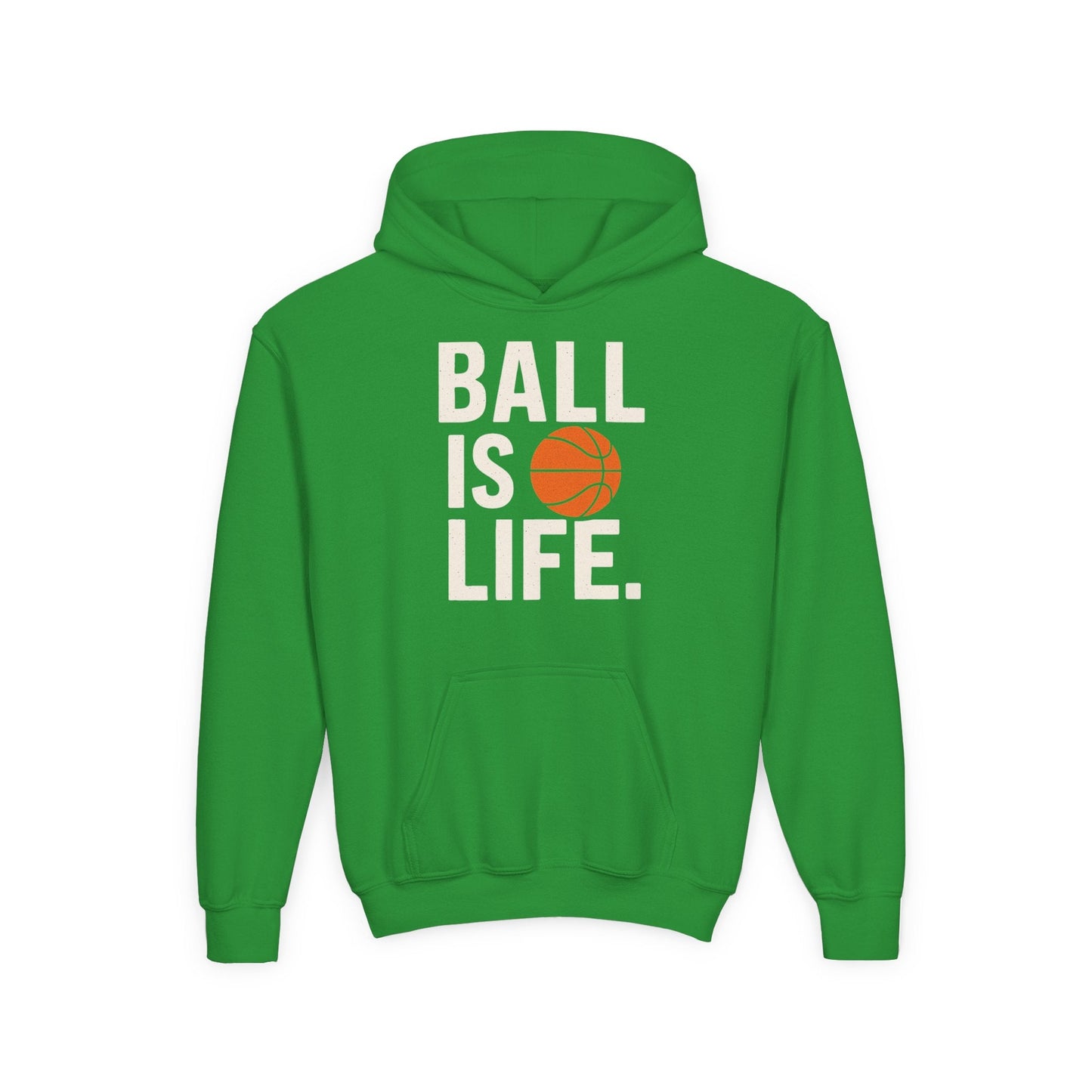 Basketball Youth Hoodie - "Ball Is Life" - Peak Inspiration