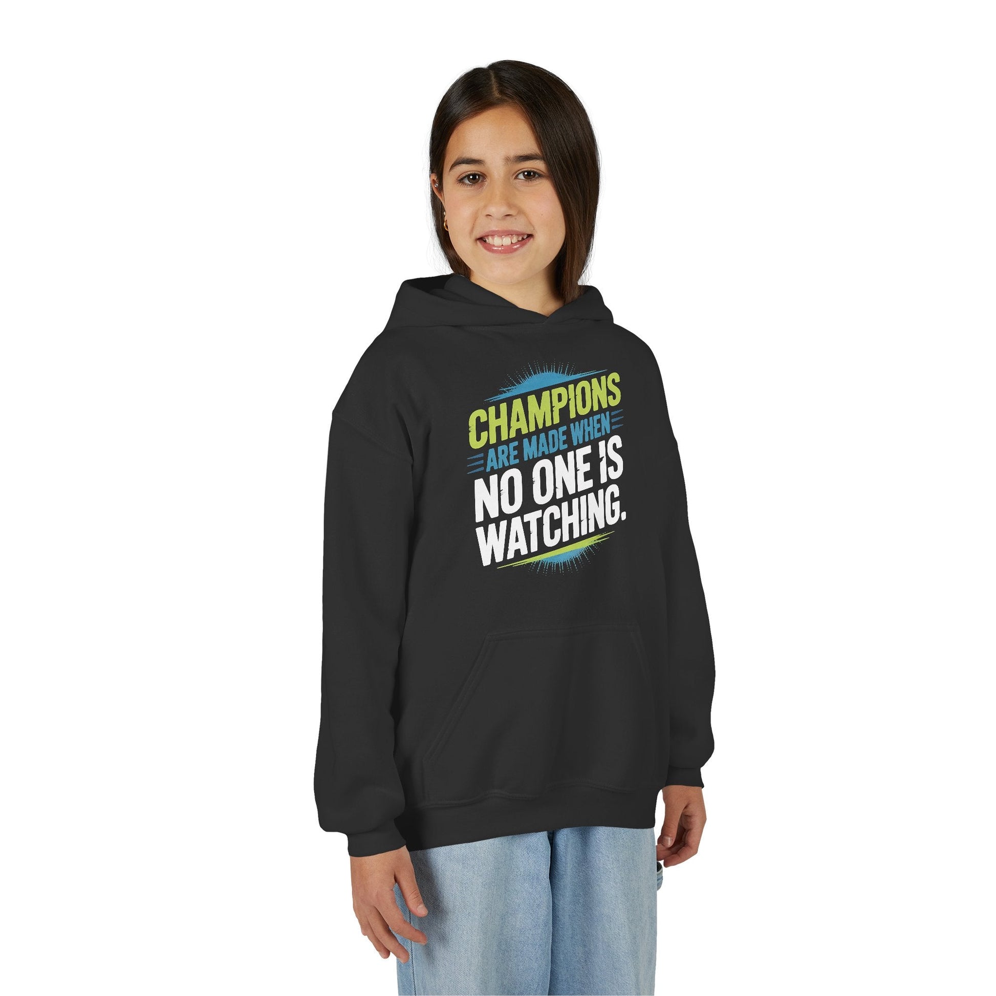 Champion Mindset Youth Hoodie - Inspirational Sports Sweatshirt - Peak Inspiration