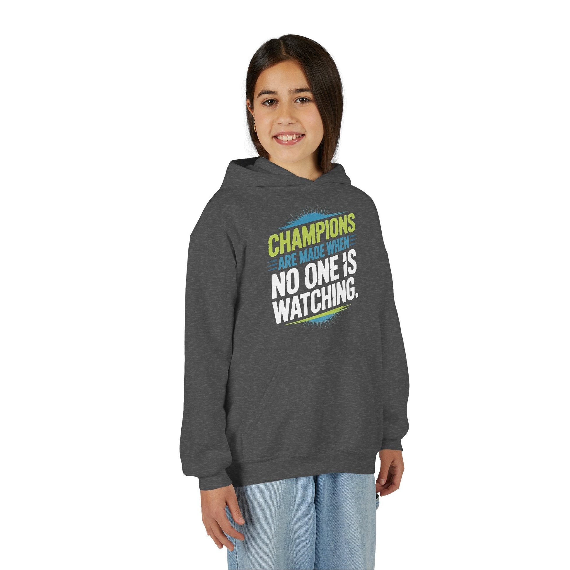 Champion Mindset Youth Hoodie - Inspirational Sports Sweatshirt - Peak Inspiration