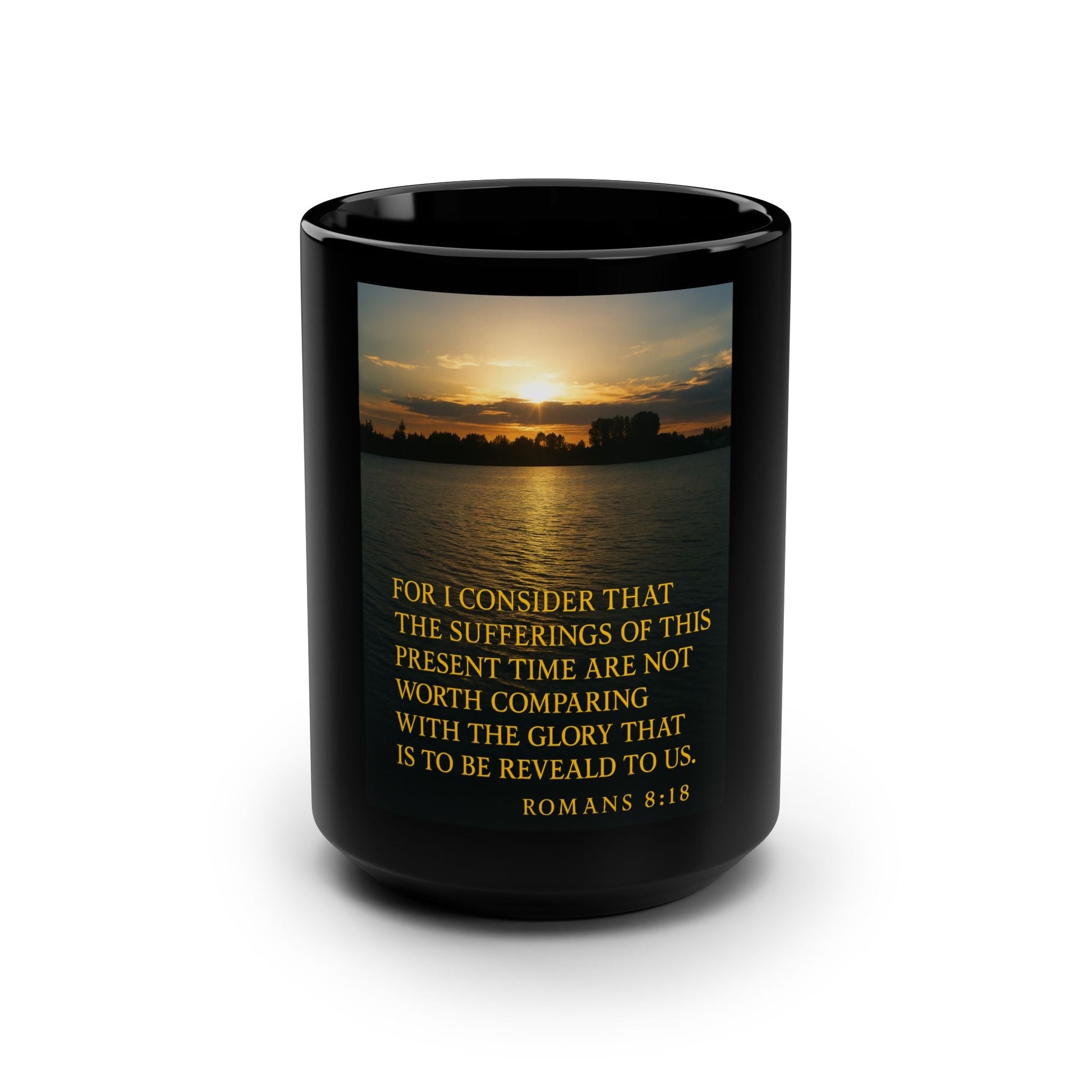 Christian Encouragement Mug — Romans 8:18 Inspirational 15oz Coffee Cup - Peak Inspiration