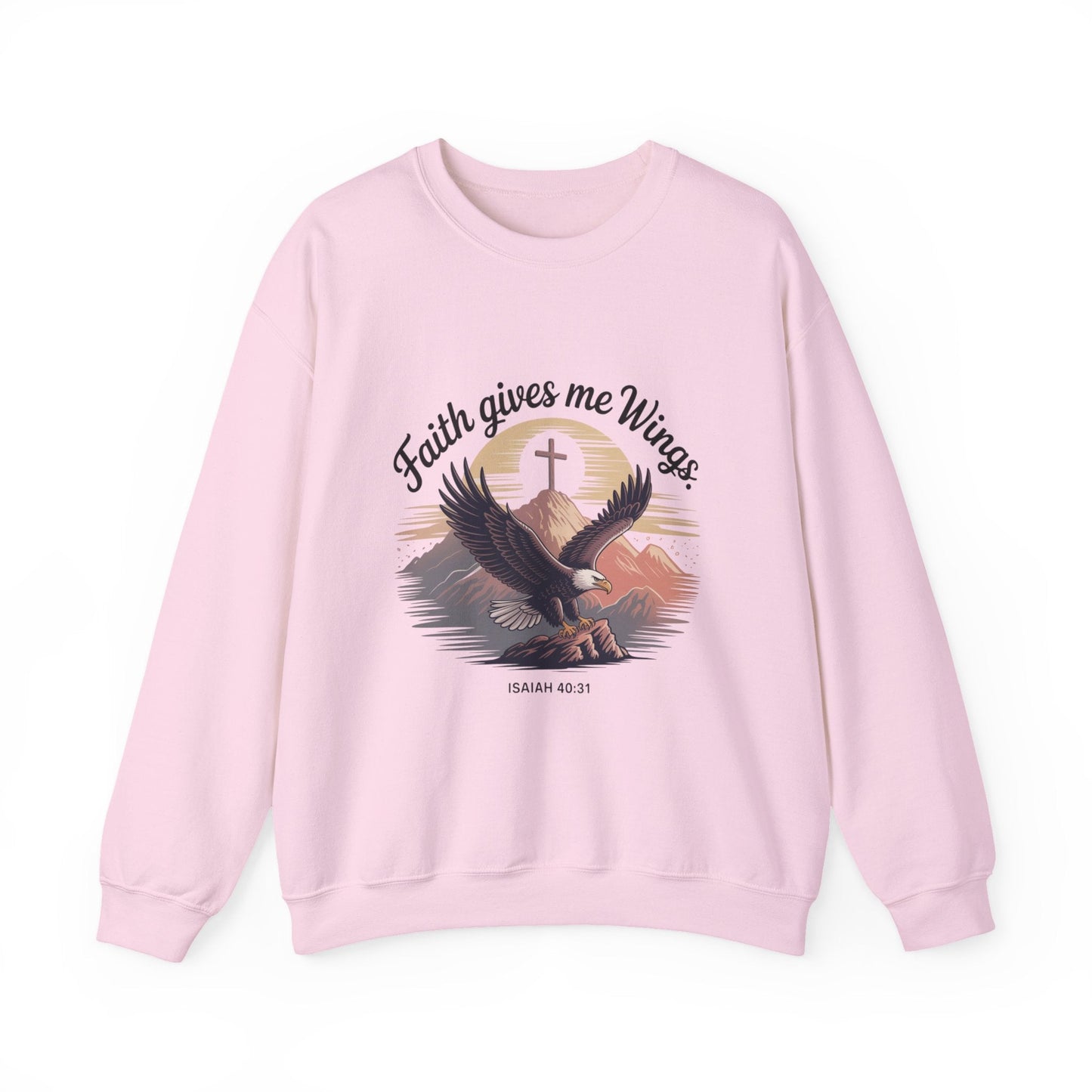 Faith - Inspired Crewneck Sweatshirt - Trust in the Lord Design Isaiah 40:31 - Peak Inspiration