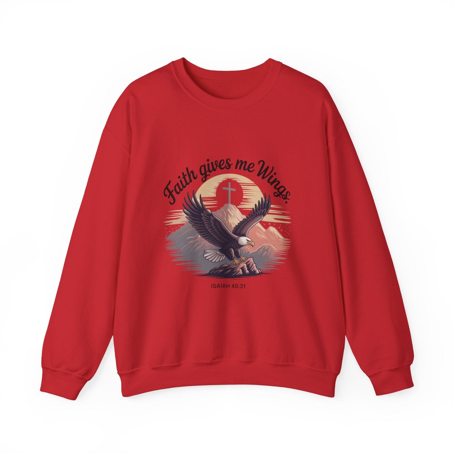 Faith - Inspired Crewneck Sweatshirt - Trust in the Lord Design Isaiah 40:31 - Peak Inspiration