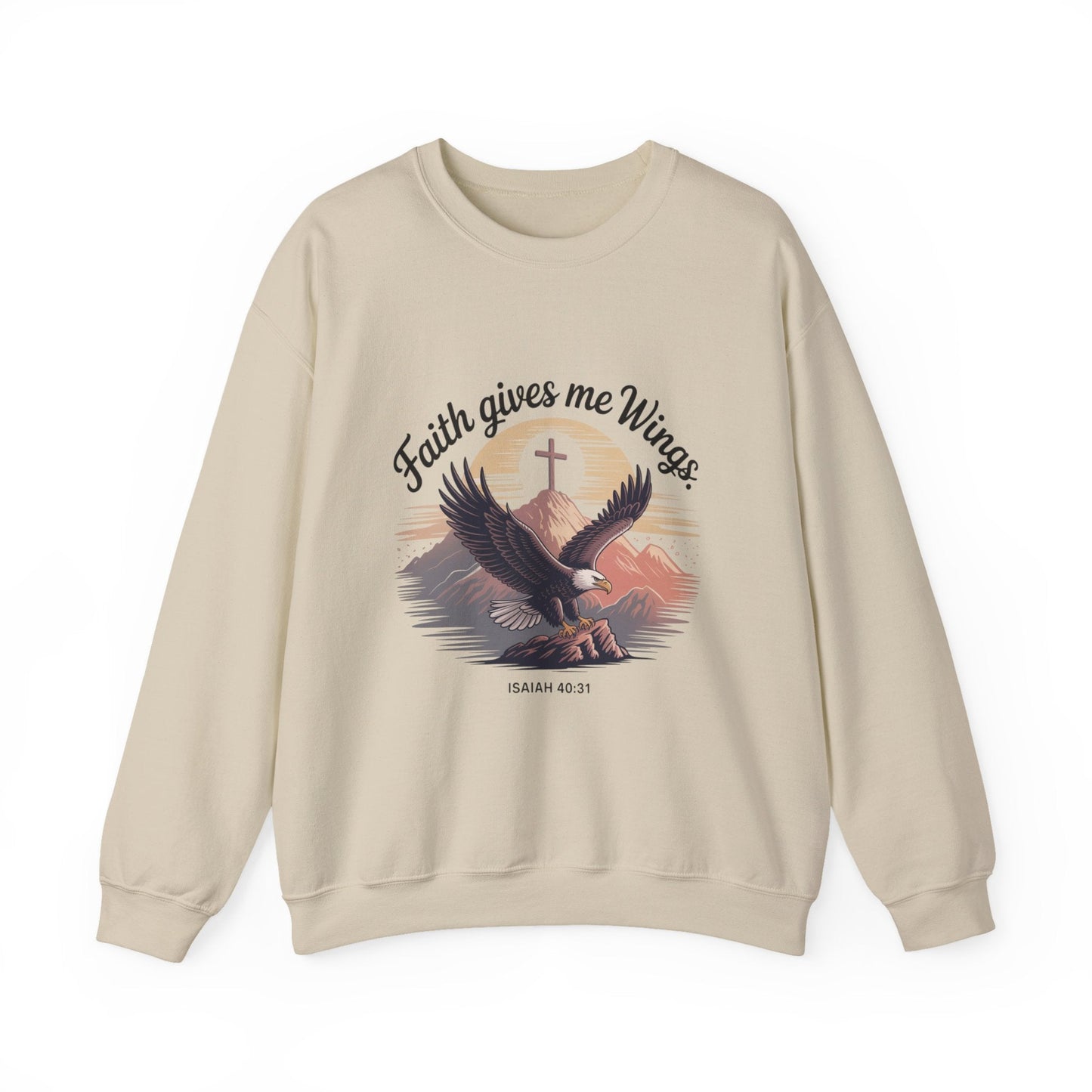 Faith - Inspired Crewneck Sweatshirt - Trust in the Lord Design Isaiah 40:31 - Peak Inspiration