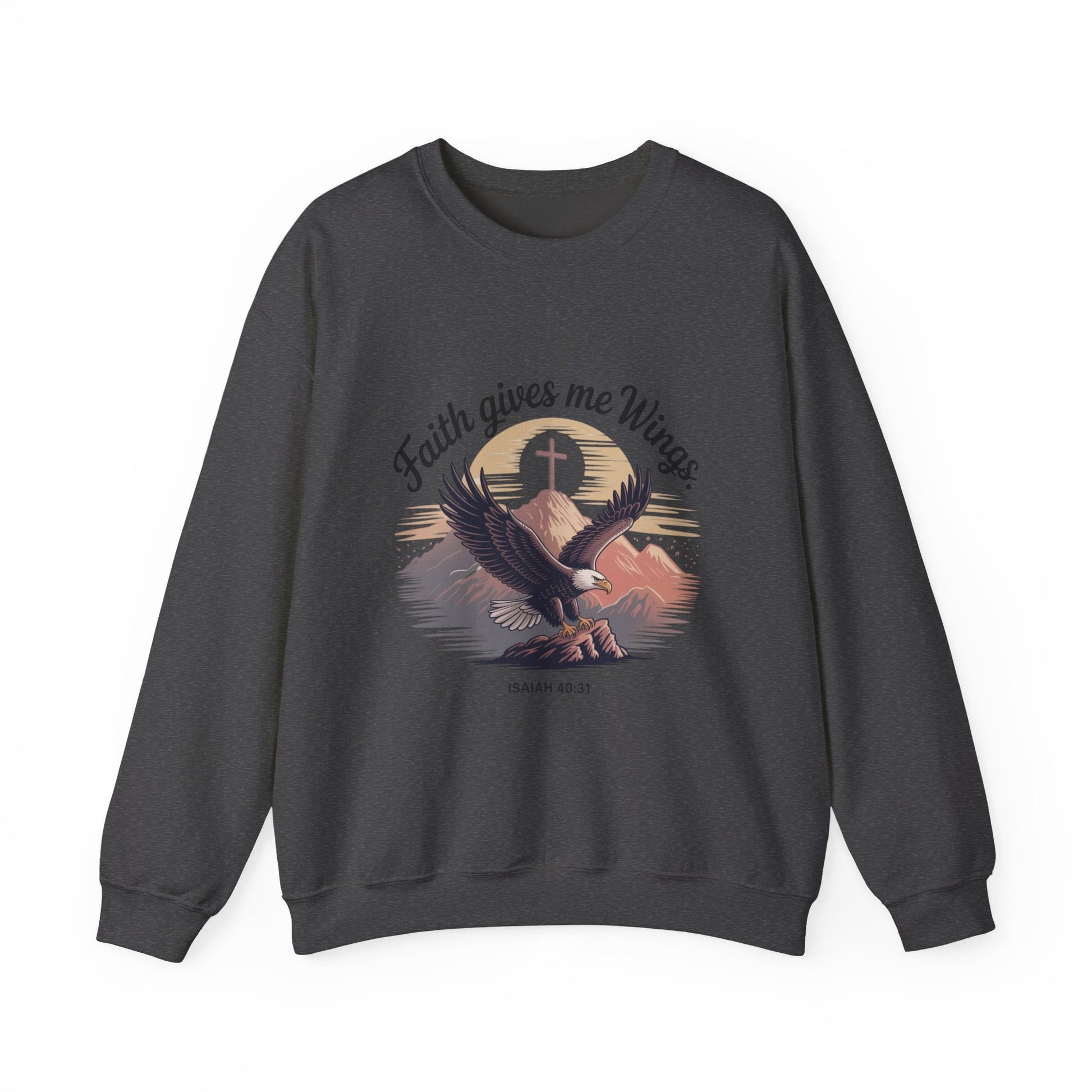 Faith - Inspired Crewneck Sweatshirt - Trust in the Lord Design Isaiah 40:31 - Peak Inspiration