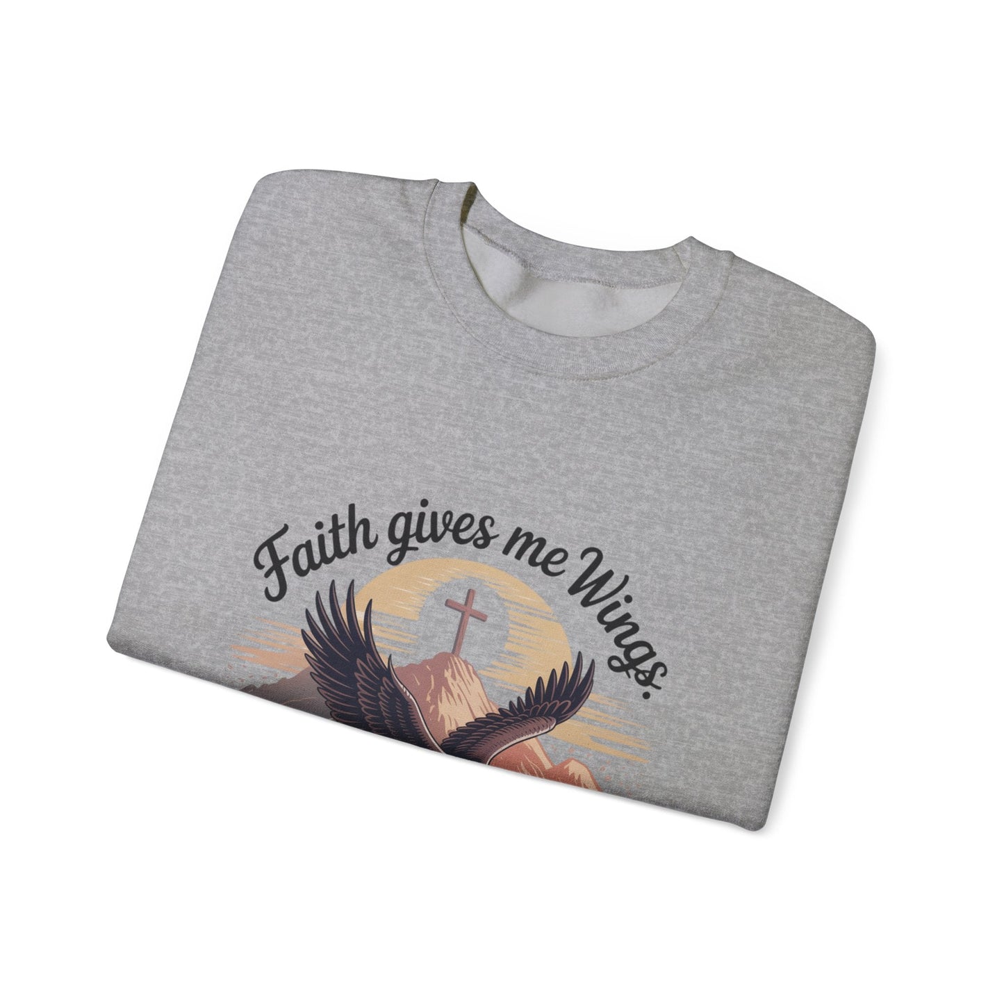 Faith - Inspired Crewneck Sweatshirt - Trust in the Lord Design Isaiah 40:31 - Peak Inspiration