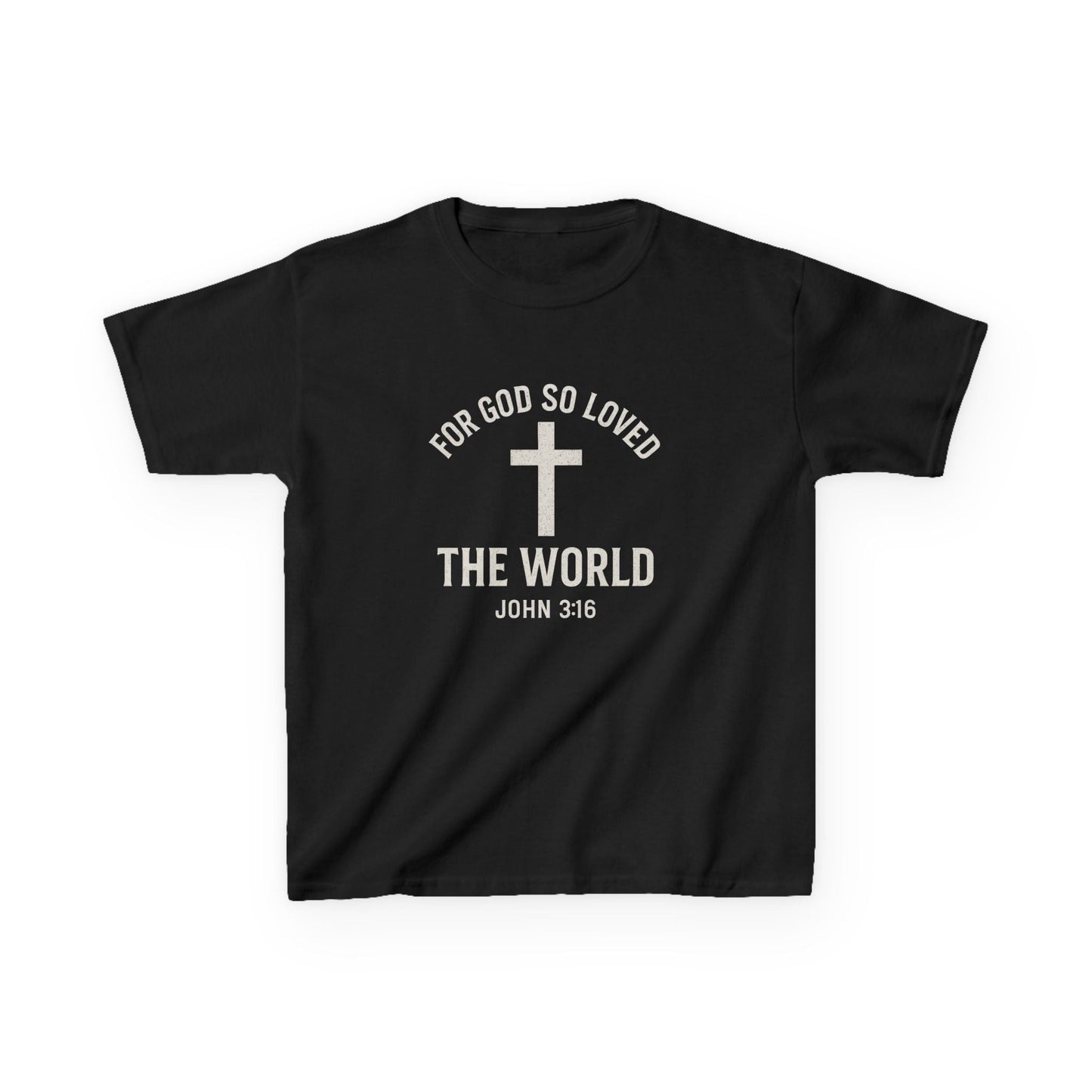 Faith - Inspired Kids Tee - "For God So Loved The World" - Peak Inspiration
