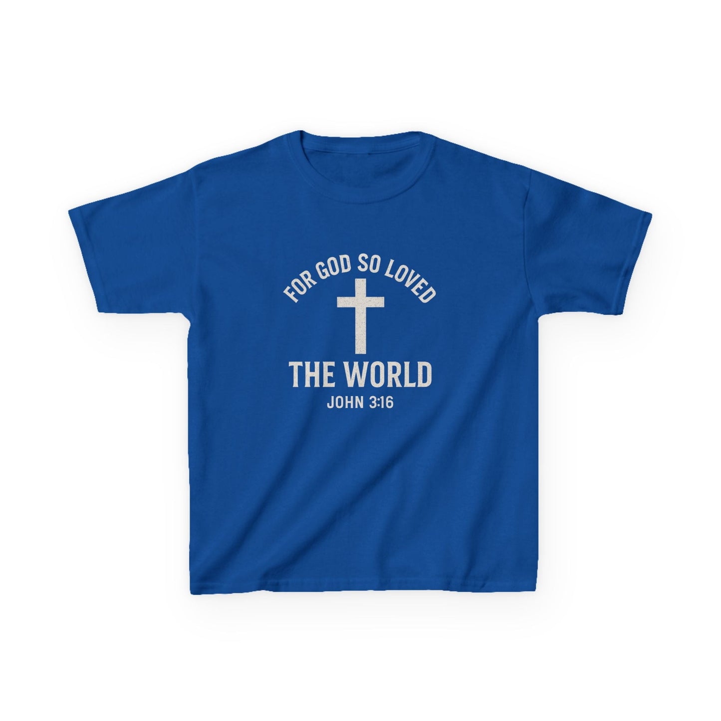 Faith - Inspired Kids Tee - "For God So Loved The World" - Peak Inspiration