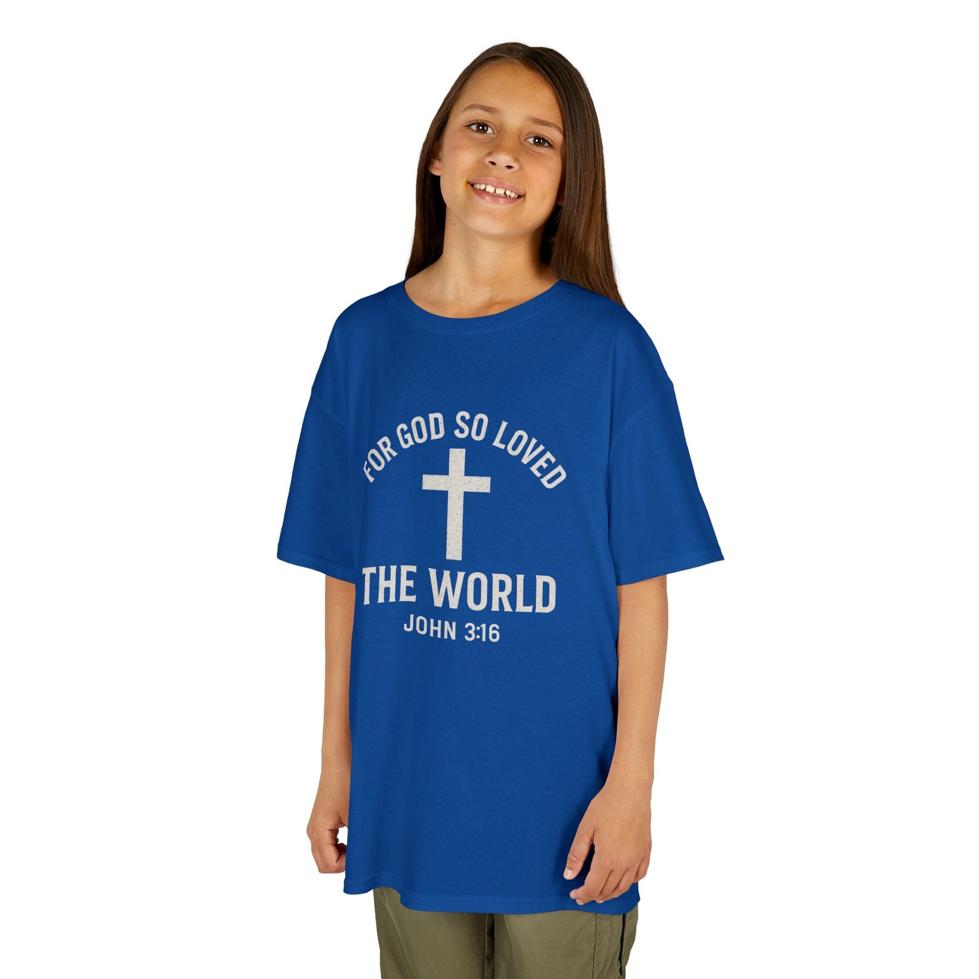 Faith - Inspired Kids Tee - "For God So Loved The World" - Peak Inspiration