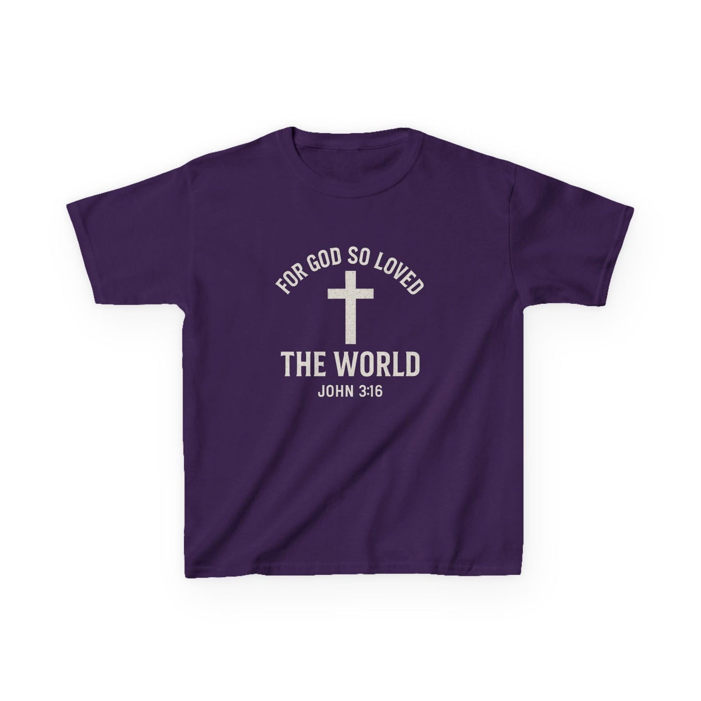 Faith - Inspired Kids Tee - "For God So Loved The World" - Peak Inspiration
