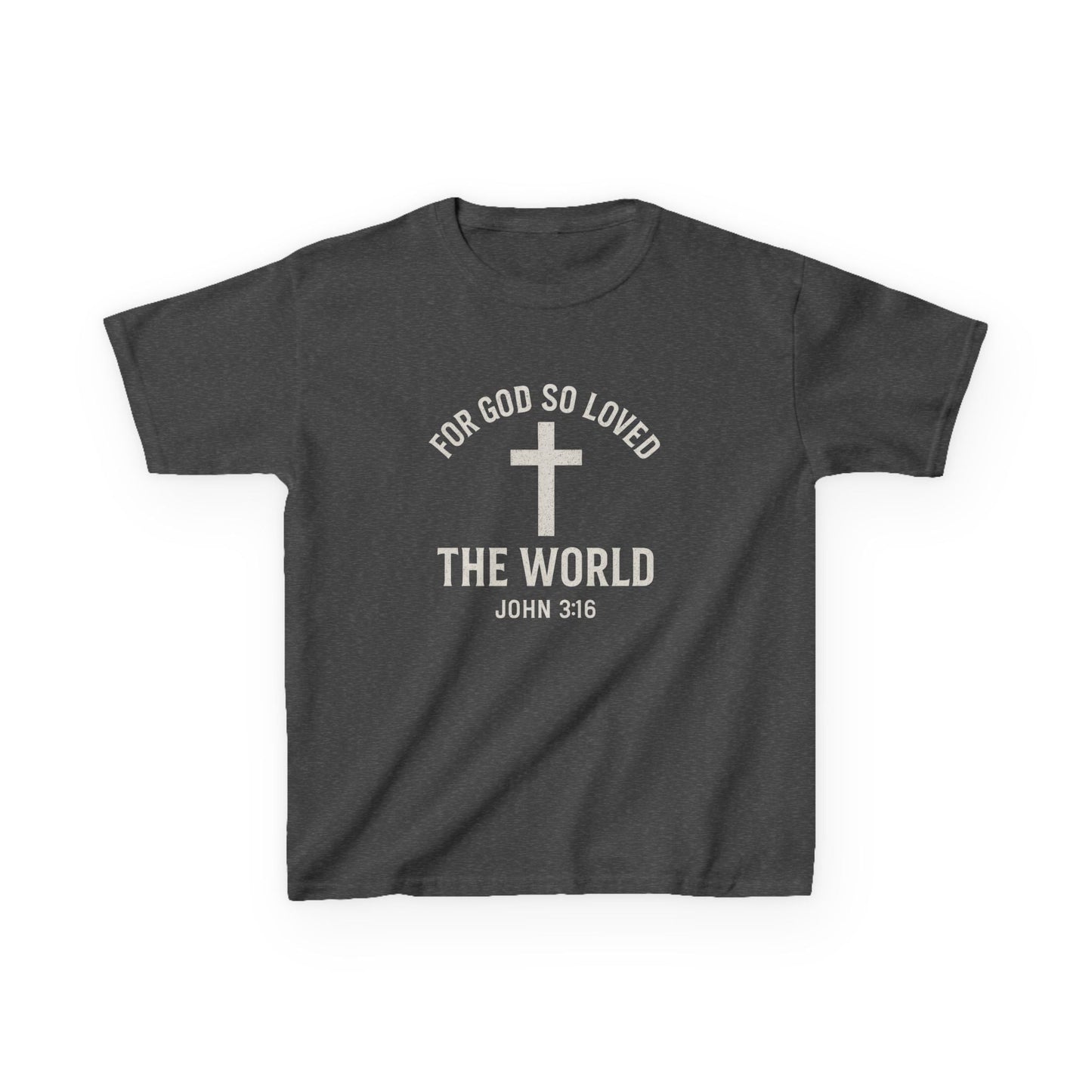 Faith - Inspired Kids Tee - "For God So Loved The World" - Peak Inspiration