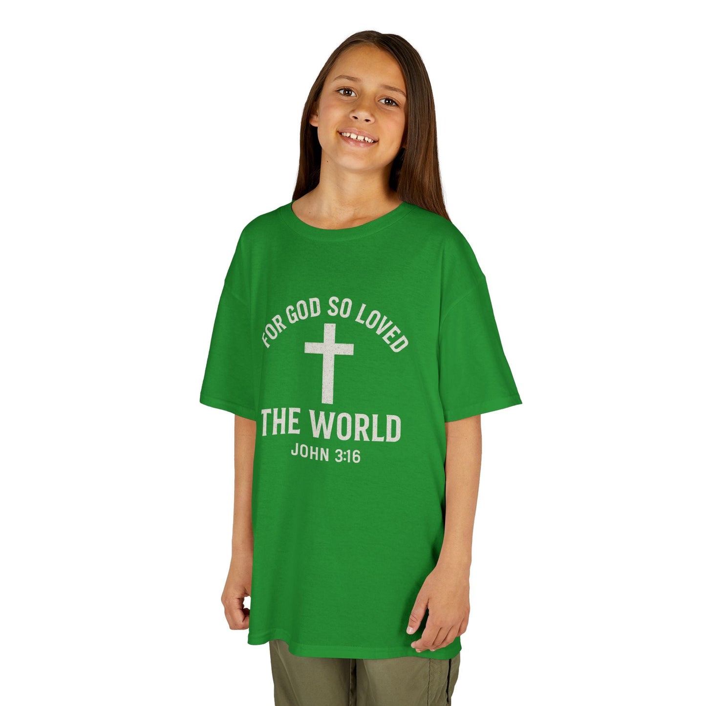 Faith - Inspired Kids Tee - "For God So Loved The World" - Peak Inspiration