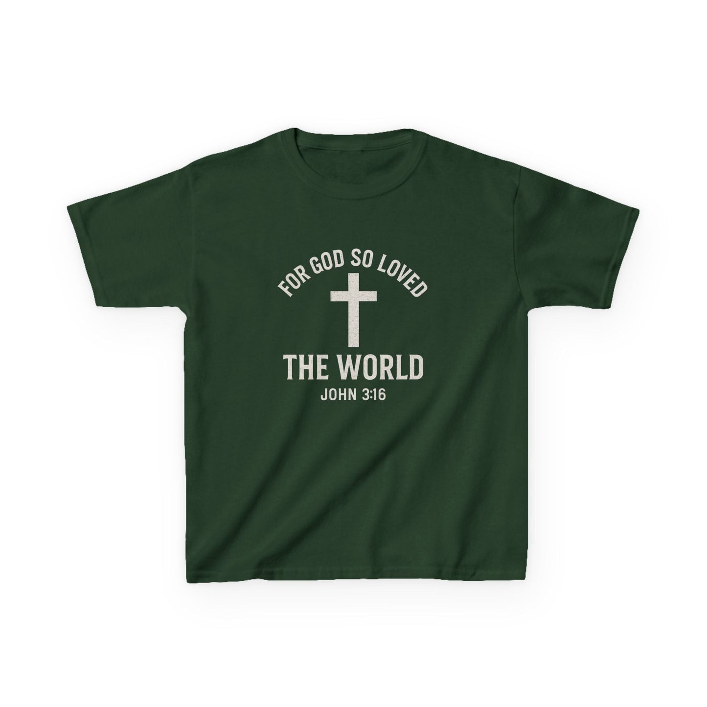 Faith - Inspired Kids Tee - "For God So Loved The World" - Peak Inspiration