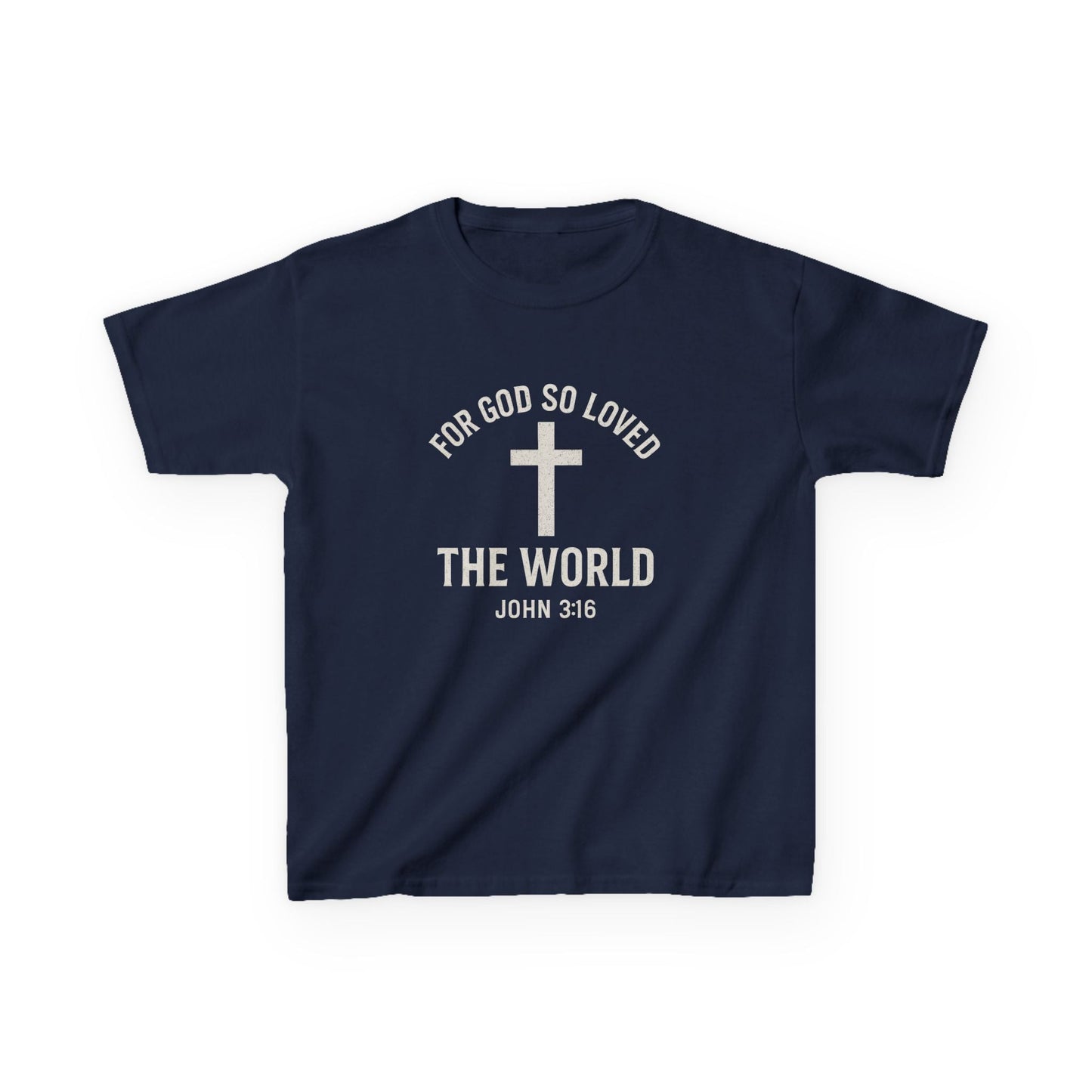 Faith - Inspired Kids Tee - "For God So Loved The World" - Peak Inspiration