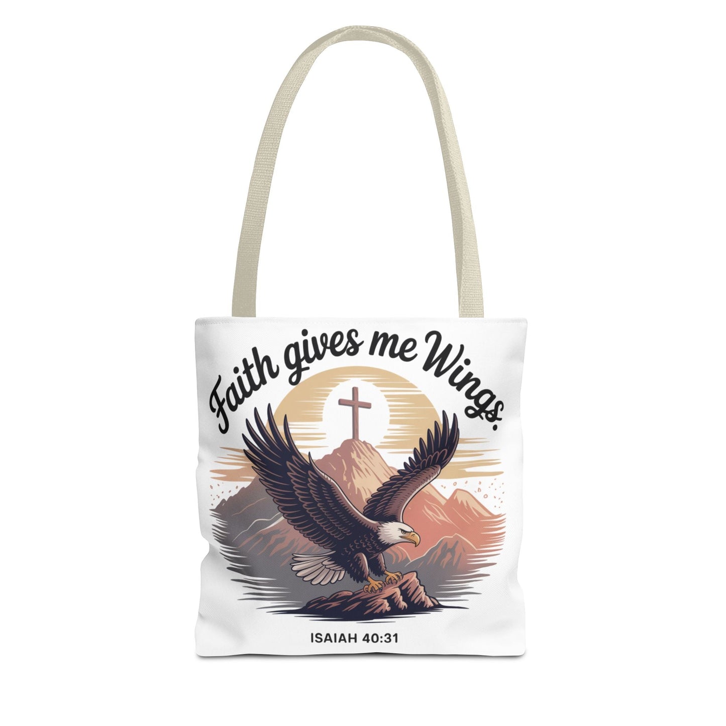 Faith - Inspired Tote Bag: Wings & Infinite Blessings - Peak Inspiration