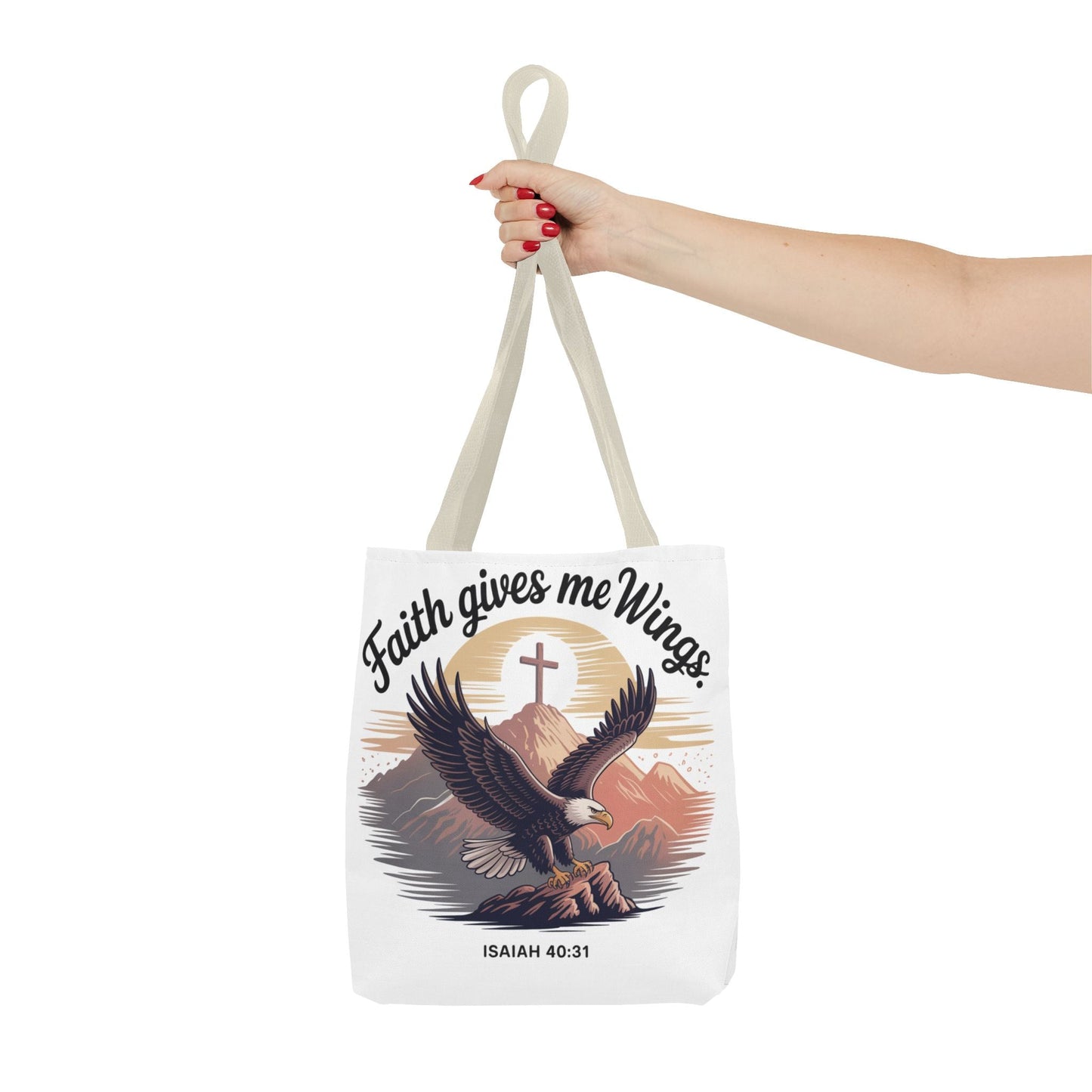 Faith - Inspired Tote Bag: Wings & Infinite Blessings - Peak Inspiration