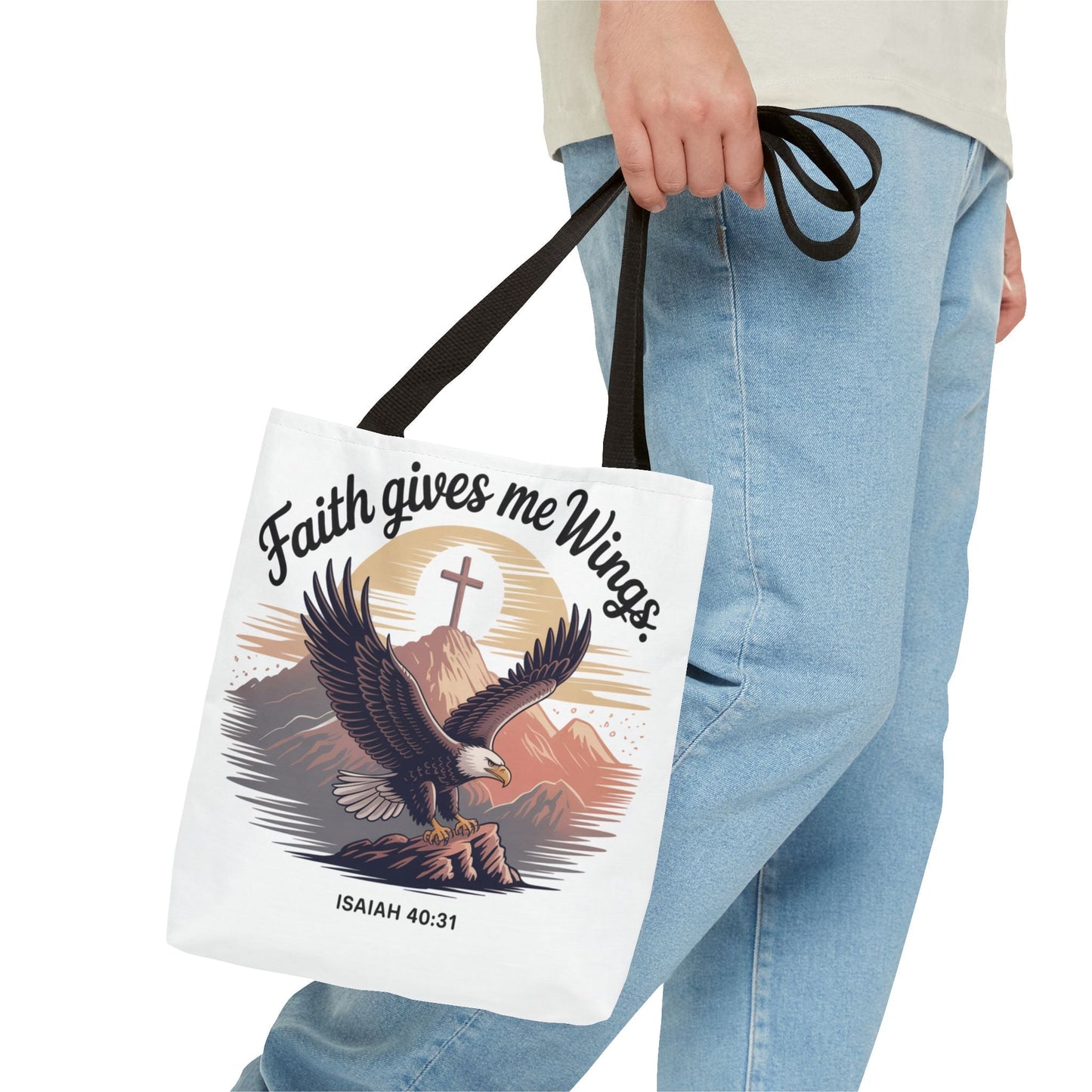 Faith - Inspired Tote Bag: Wings & Infinite Blessings - Peak Inspiration