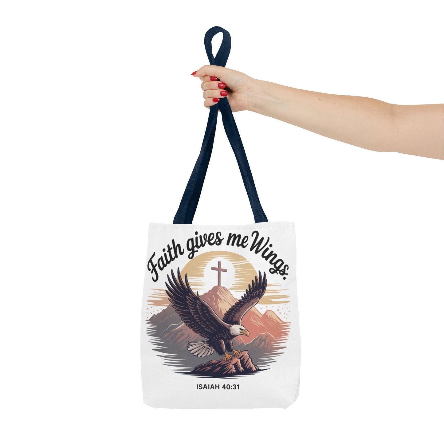 Faith - Inspired Tote Bag: Wings & Infinite Blessings - Peak Inspiration