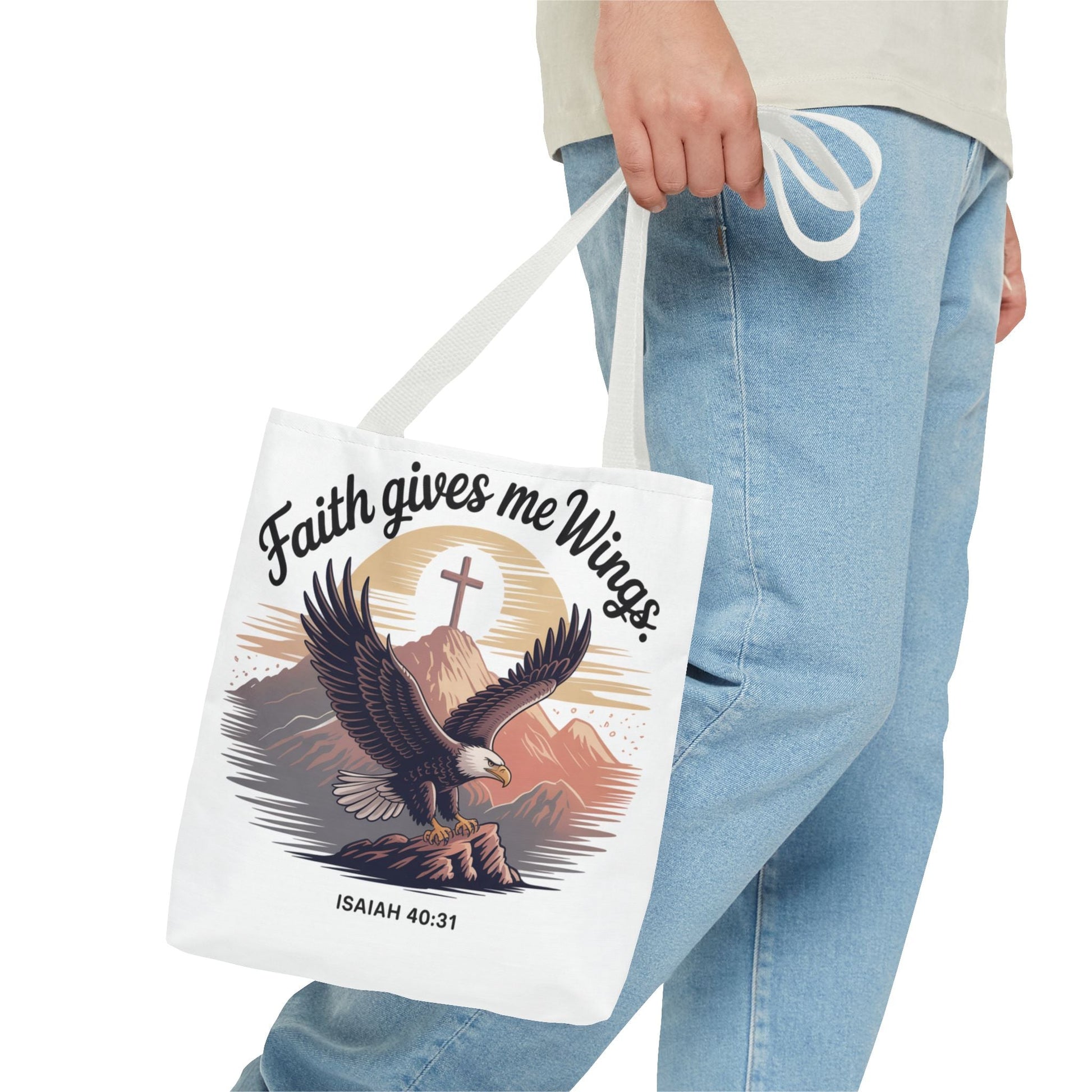 Faith - Inspired Tote Bag: Wings & Infinite Blessings - Peak Inspiration